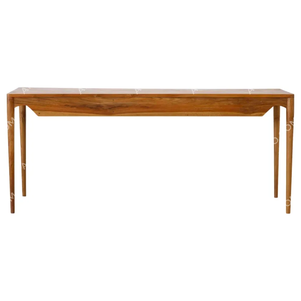 Modern wooden console table with tapered legs