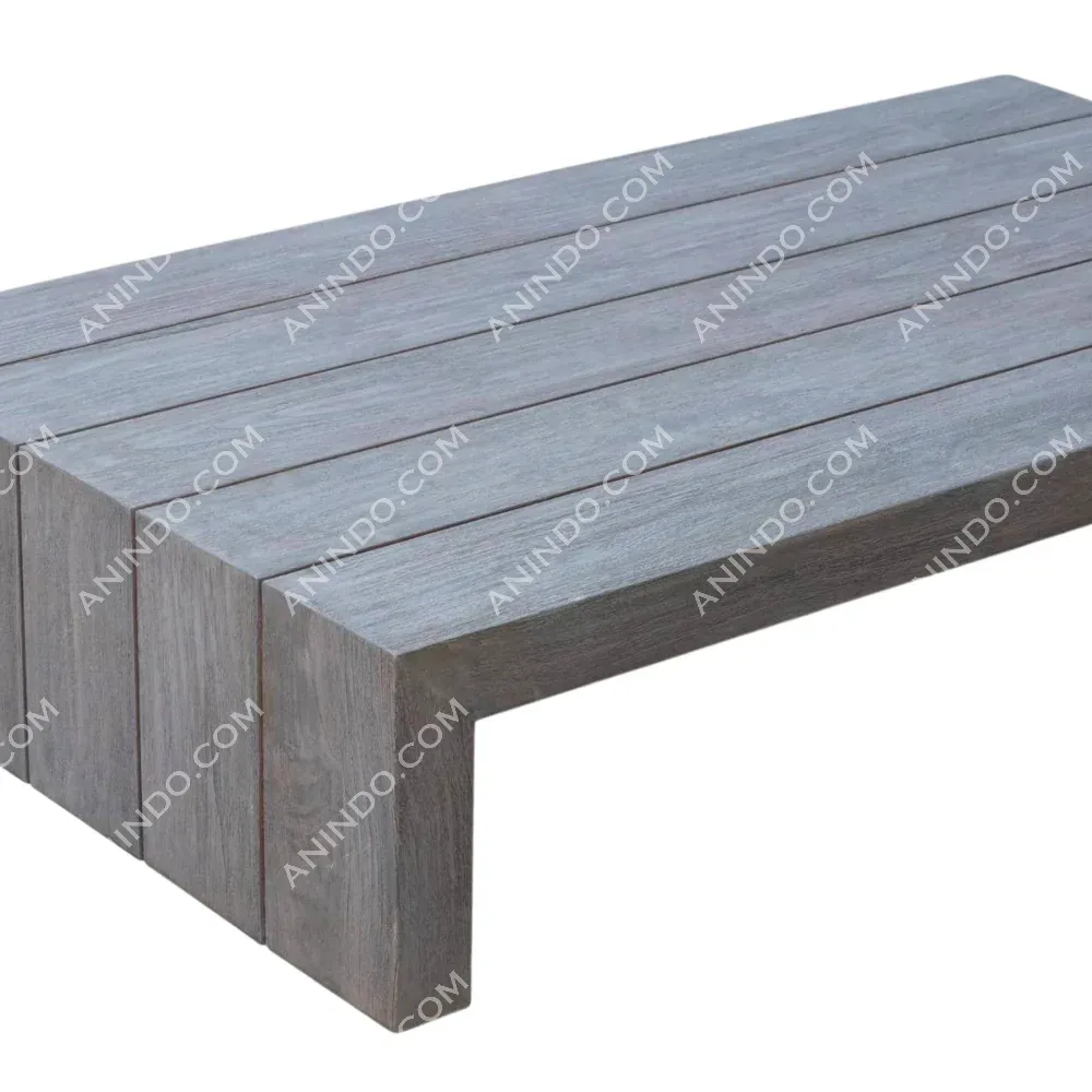 Modern gray wooden coffee table design