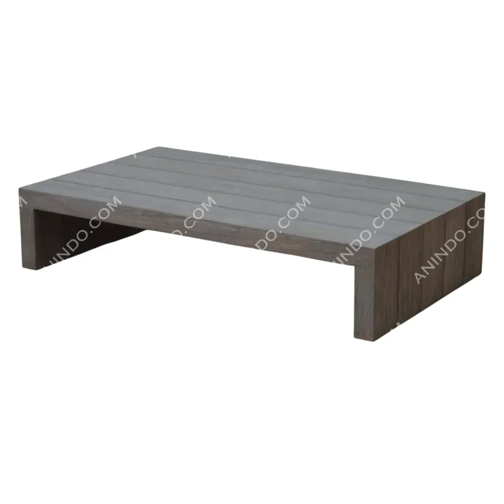 Modern wooden low coffee table
