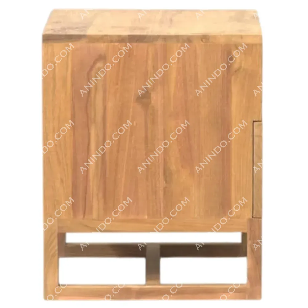 Modern wooden nightstand with cabinet door