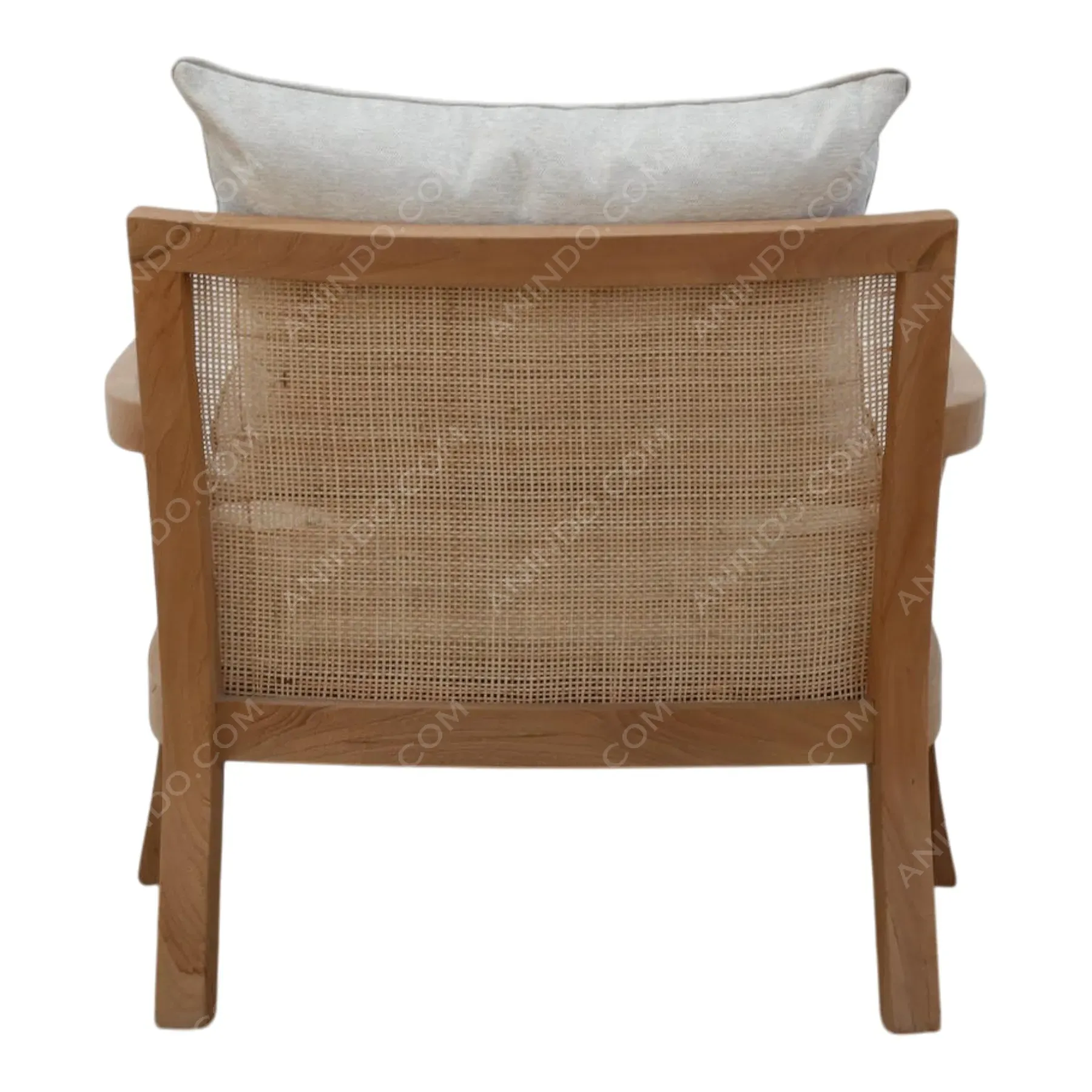 Colonial Teak & Cane Lounge Chair - Image 6
