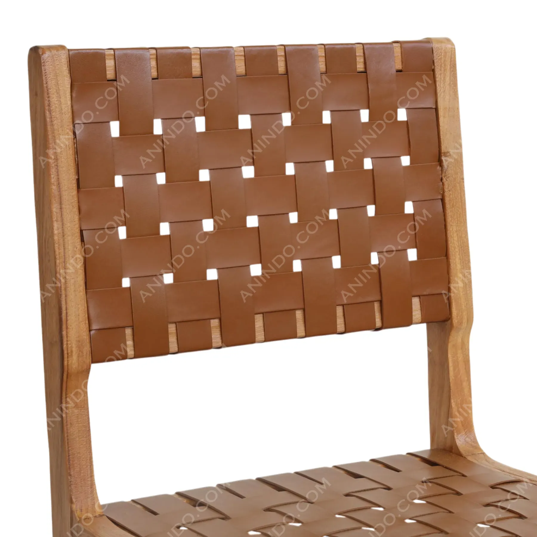 Kors Woven Leather Bar Stool - Image 3