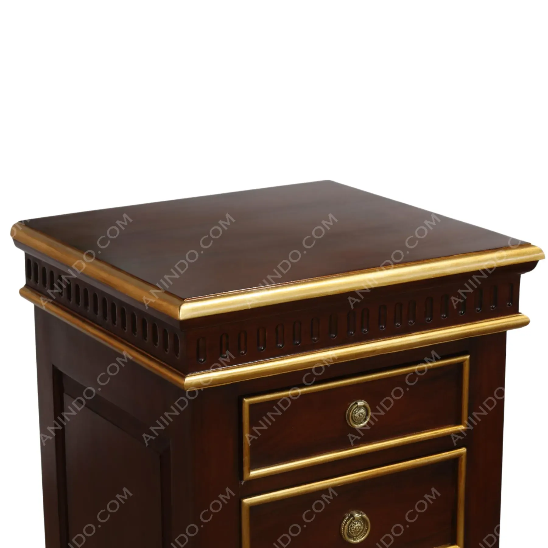 Astoria: Gilded Three-Drawer Nightstand - Image 3