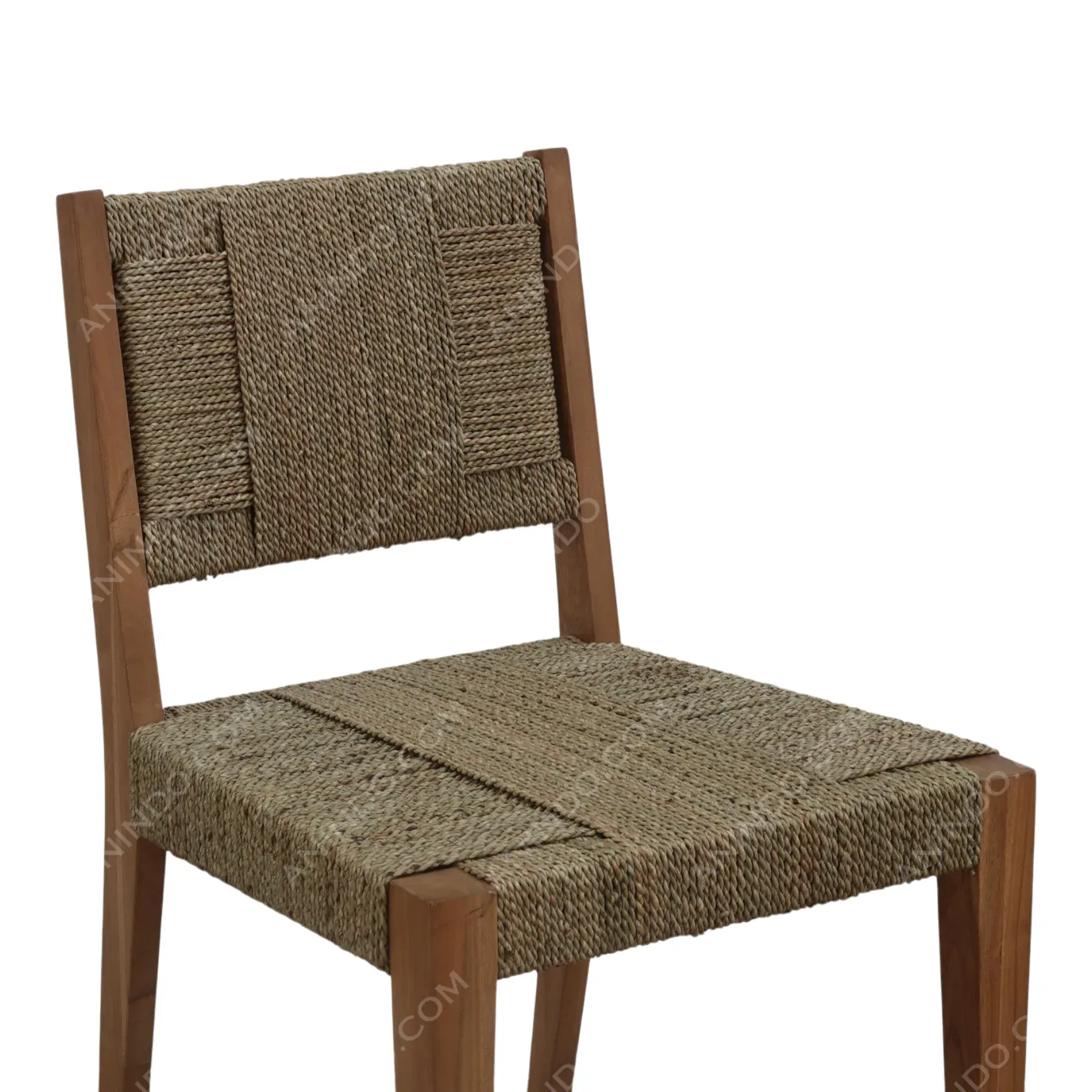 Terra: Wide-Weave Seagrass Dining Chair - Image 3