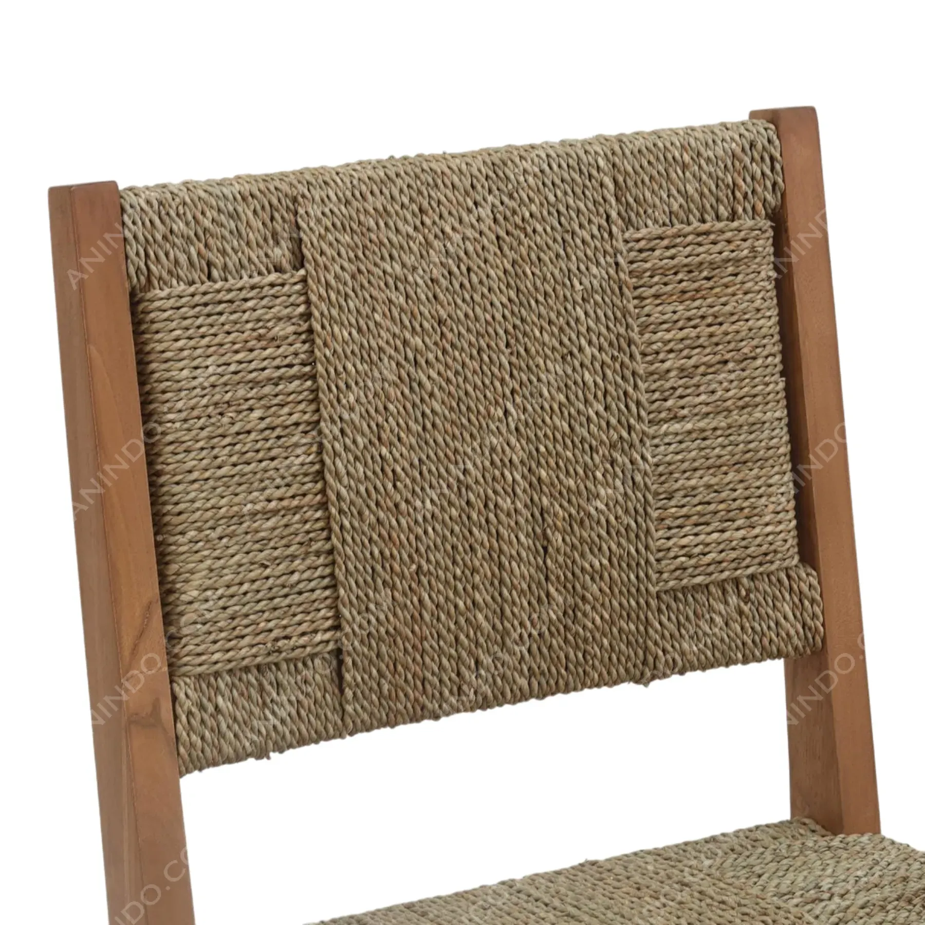 Terra: Wide-Weave Seagrass Dining Chair - Image 4