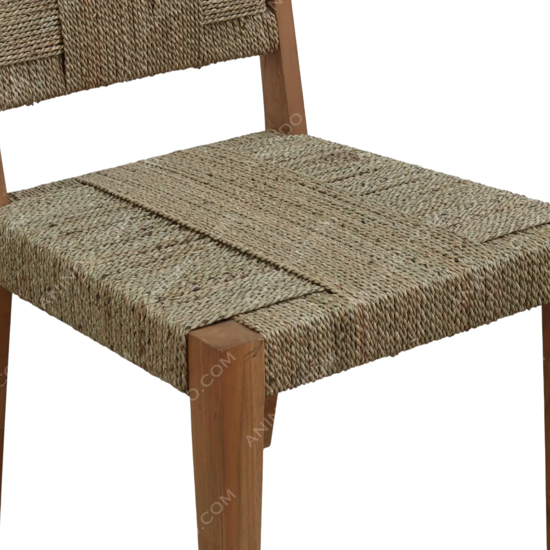 Terra: Wide-Weave Seagrass Dining Chair - Image 5