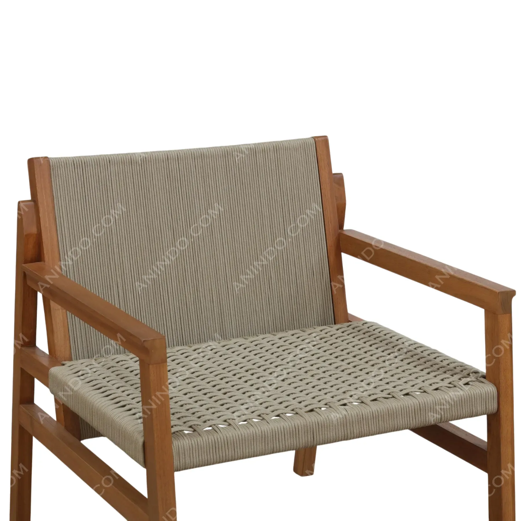 Safari: Woven Cord Lounge Chair (Teak Frame) - Image 3