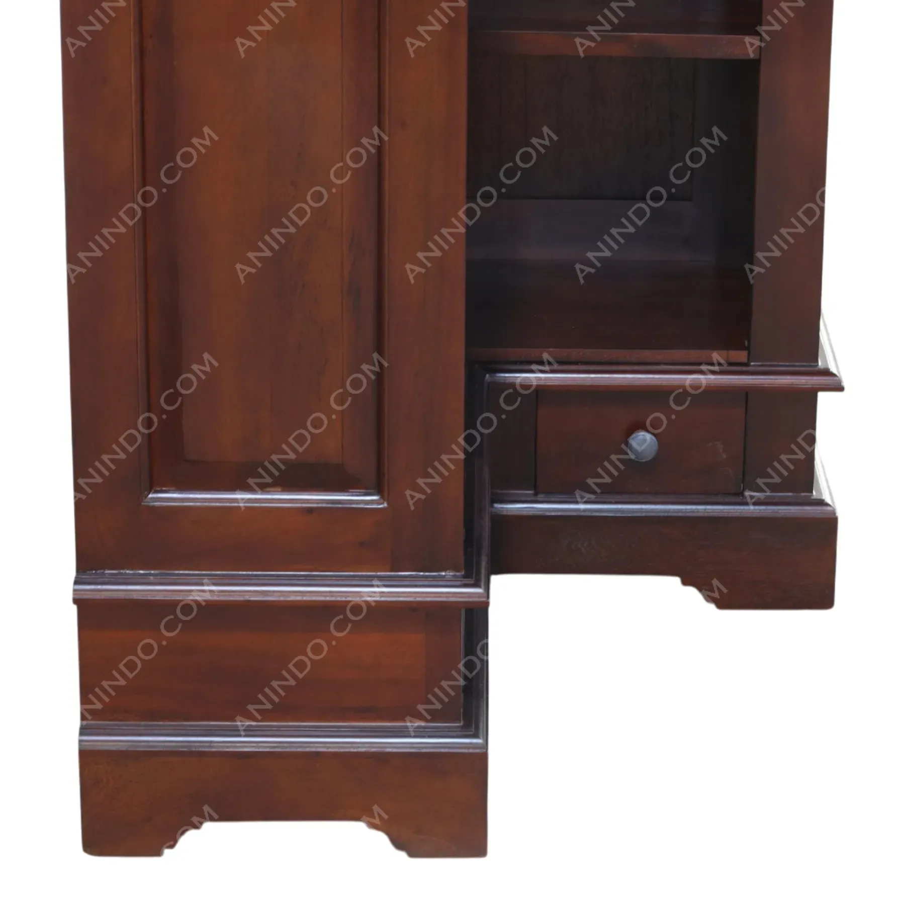 The Scholar Traditional Corner Bookcase (Dark Mahogany) - Image 5
