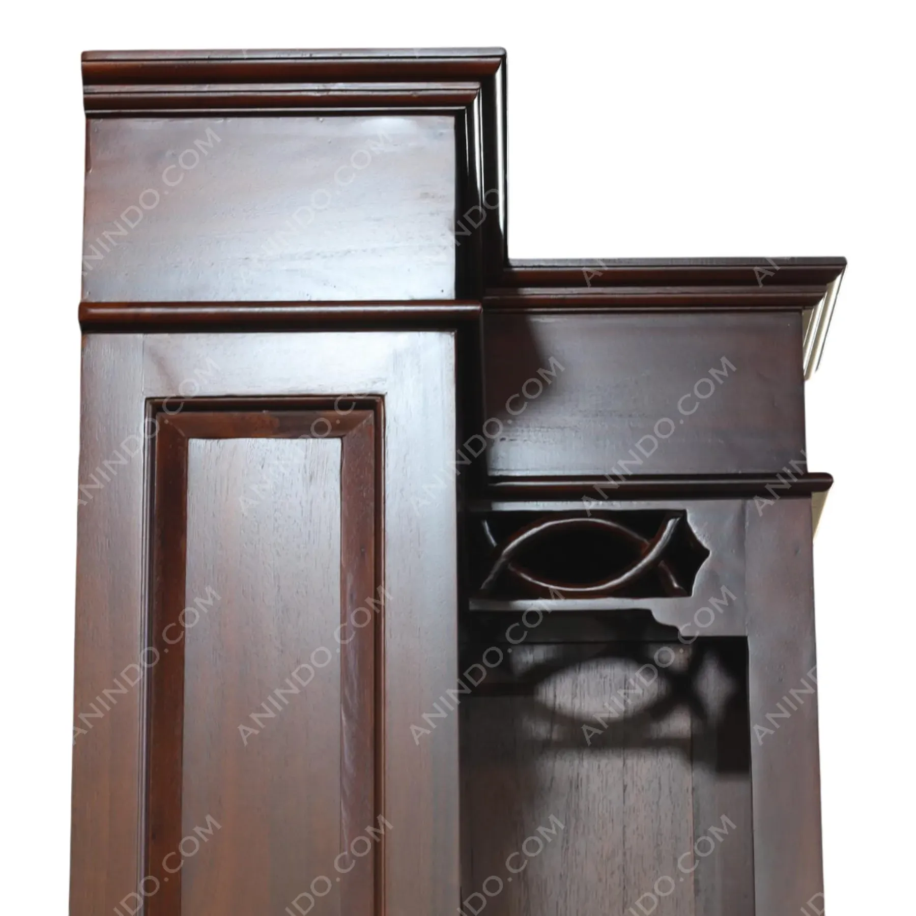 The Scholar Traditional Corner Bookcase (Dark Mahogany) - Image 6