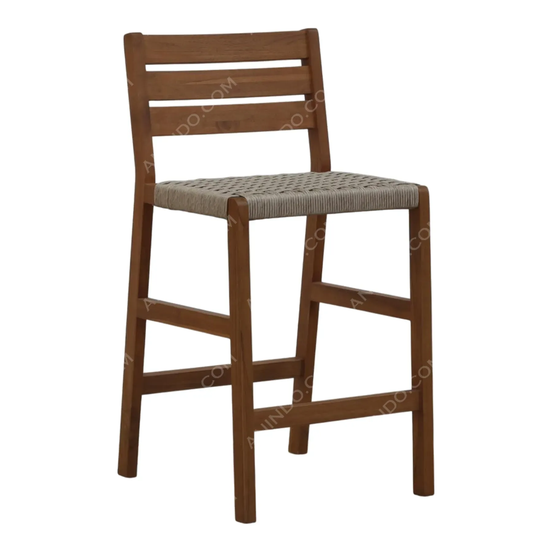 Lagoon Ladder-Back Bar Stool (Woven Seat) - Image 2