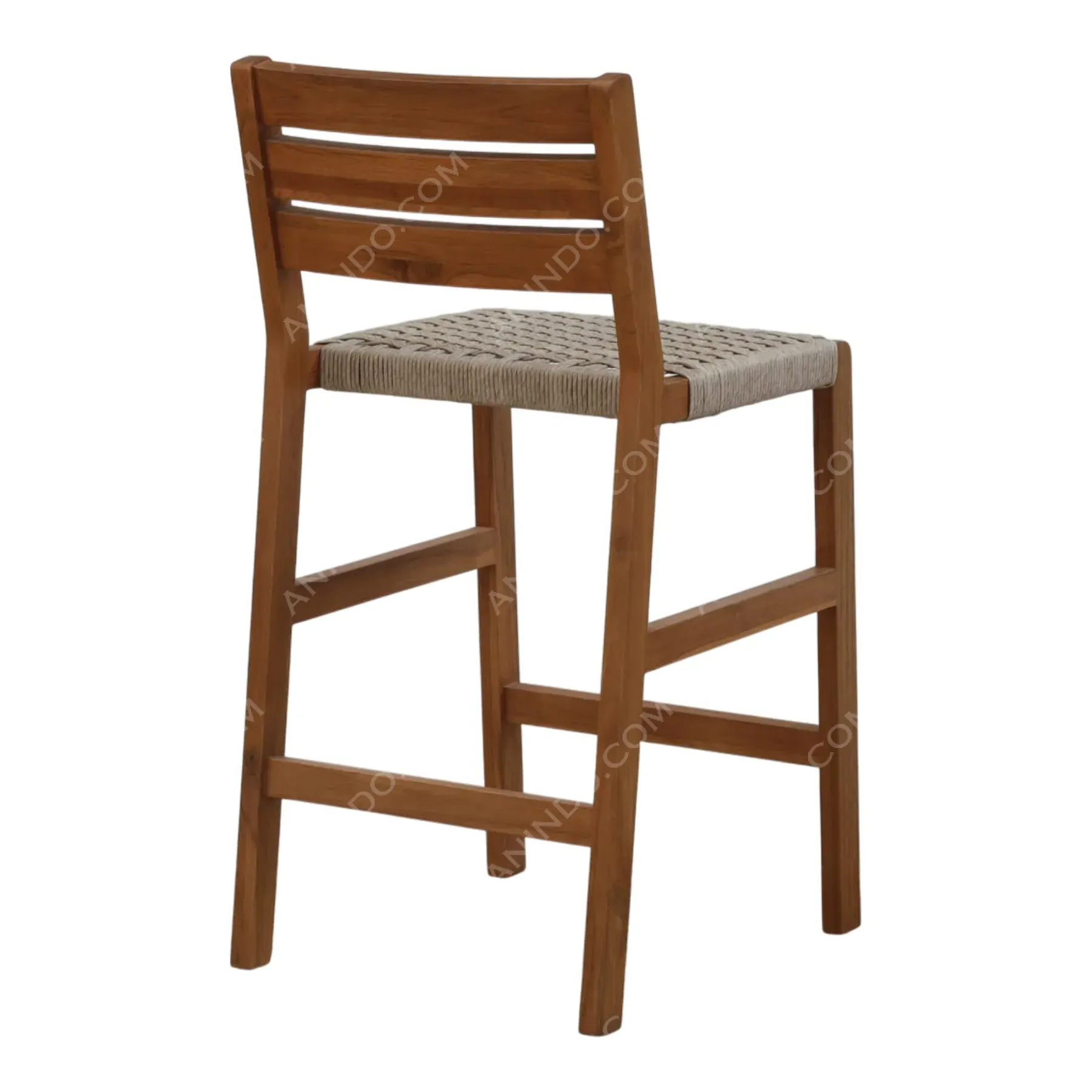 Lagoon Ladder-Back Bar Stool (Woven Seat) - Image 5