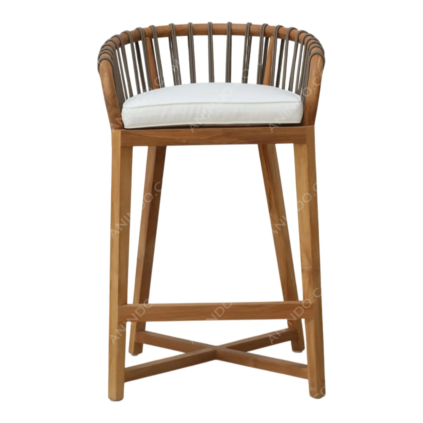 Wrapped-Back Bar Stool