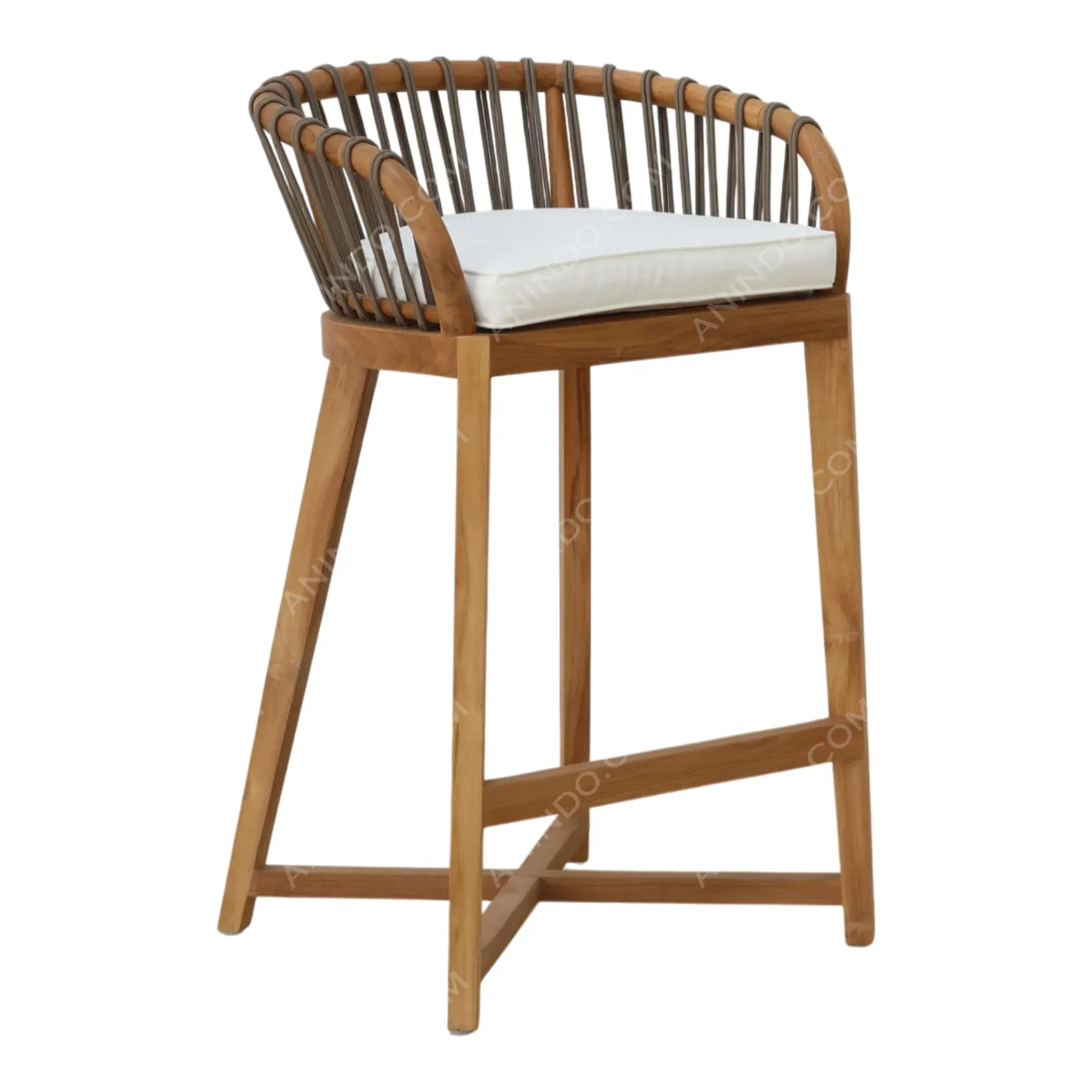 Wrapped-Back Bar Stool - Image 2
