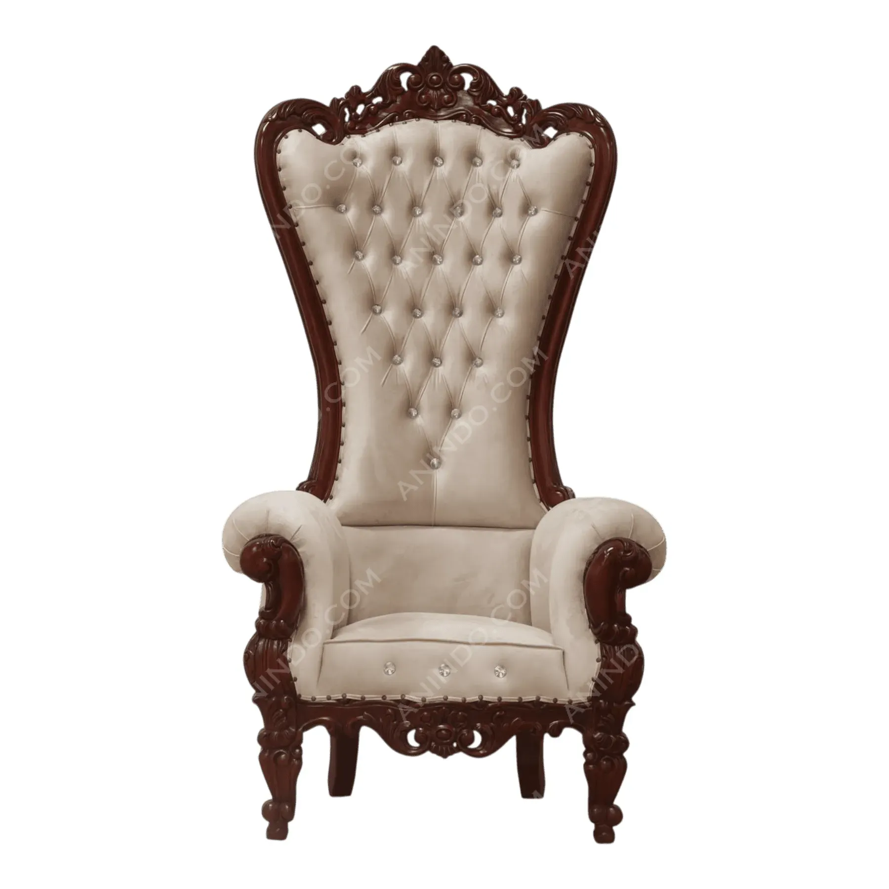Regal Wingback Throne
