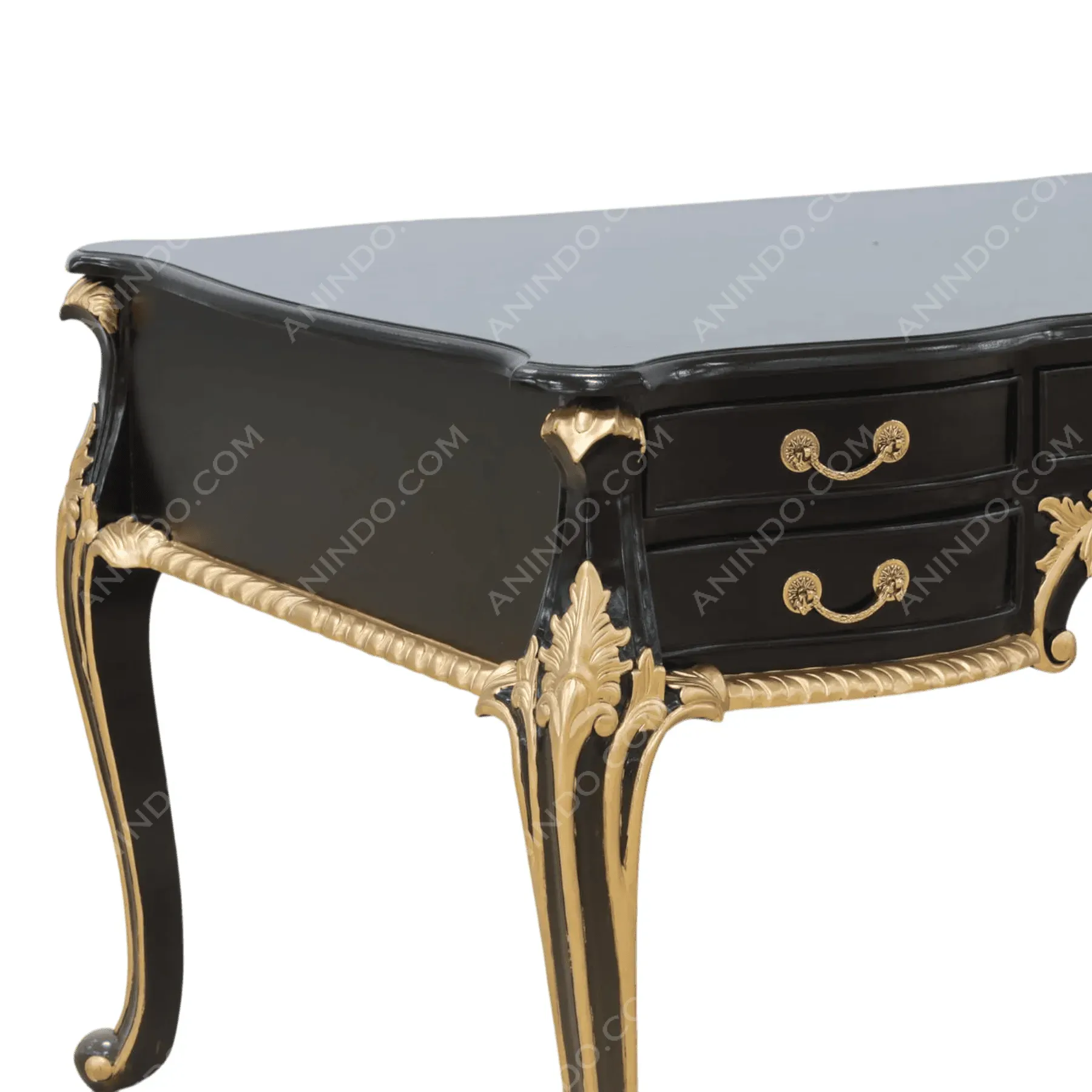 Rococo Noir Writing Desk - Image 3