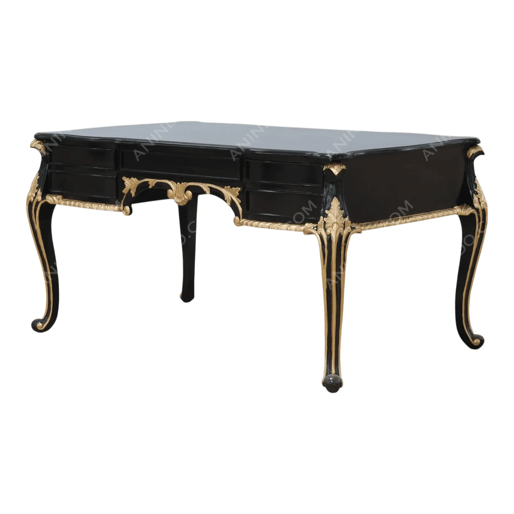 Rococo Noir Writing Desk - Image 5