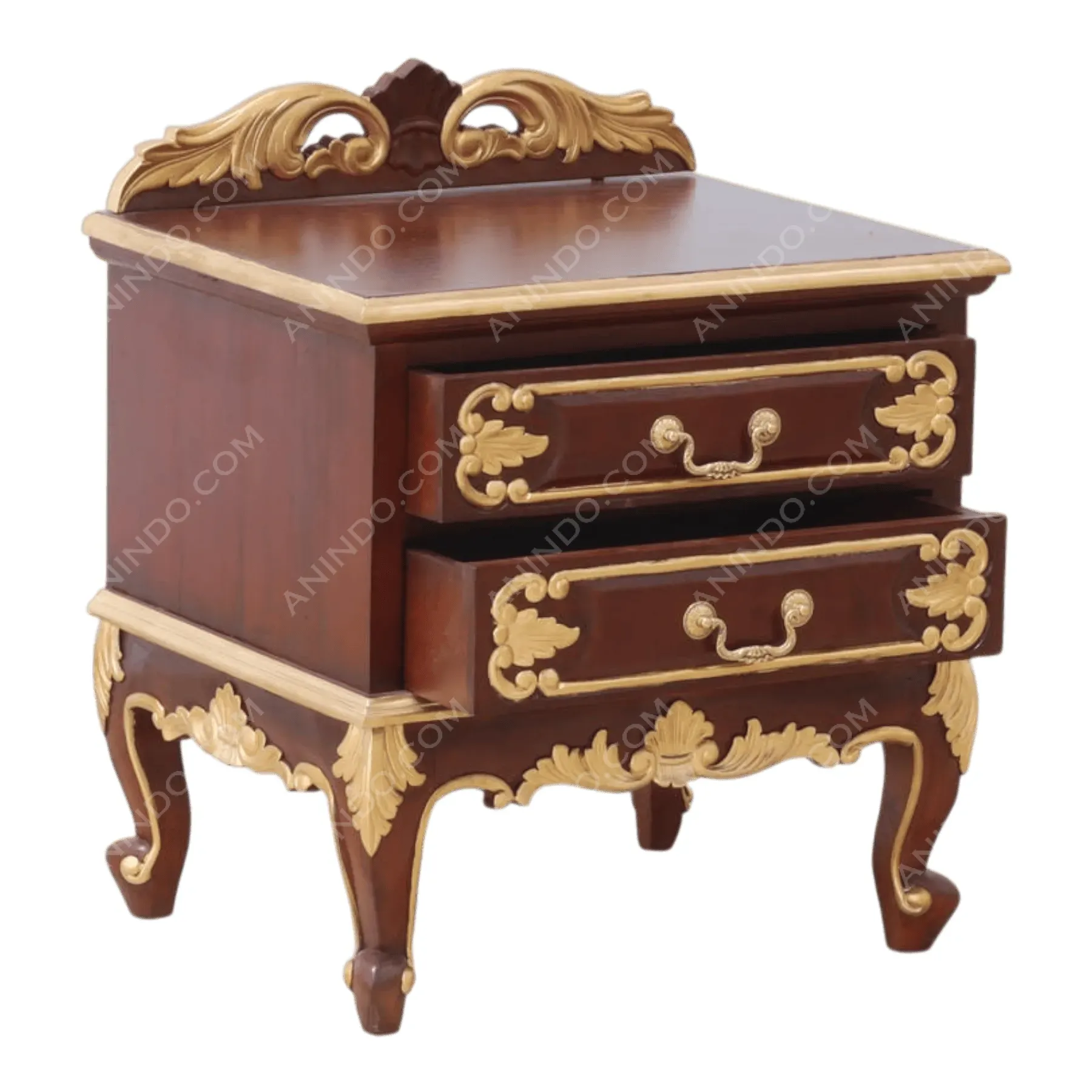 Rococo Bombe Nightstand - Image 3
