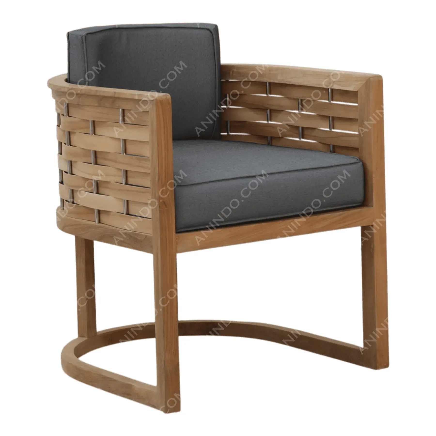 Kyoto Woven Teak Armchair - Image 4