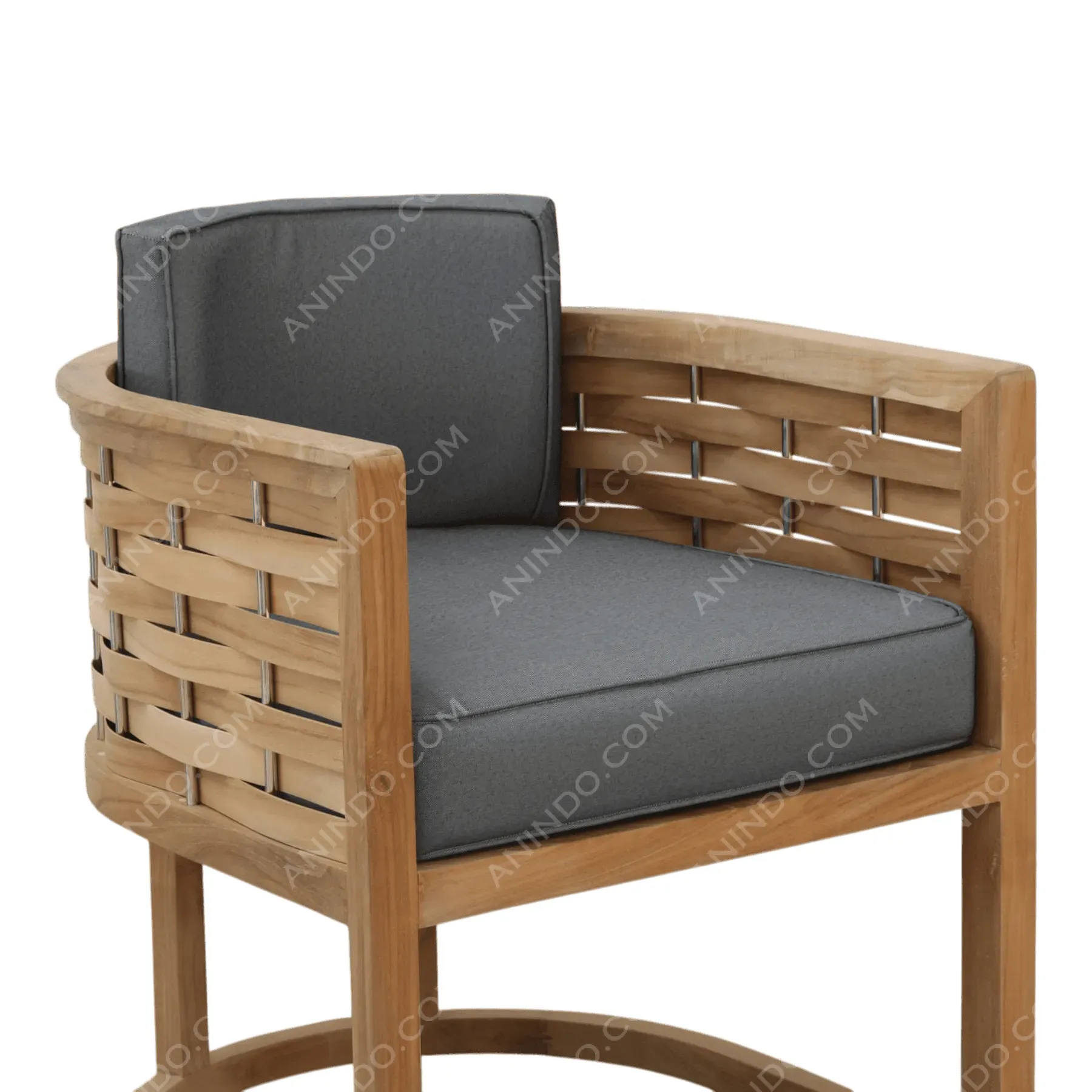 Kyoto Woven Teak Armchair - Image 5