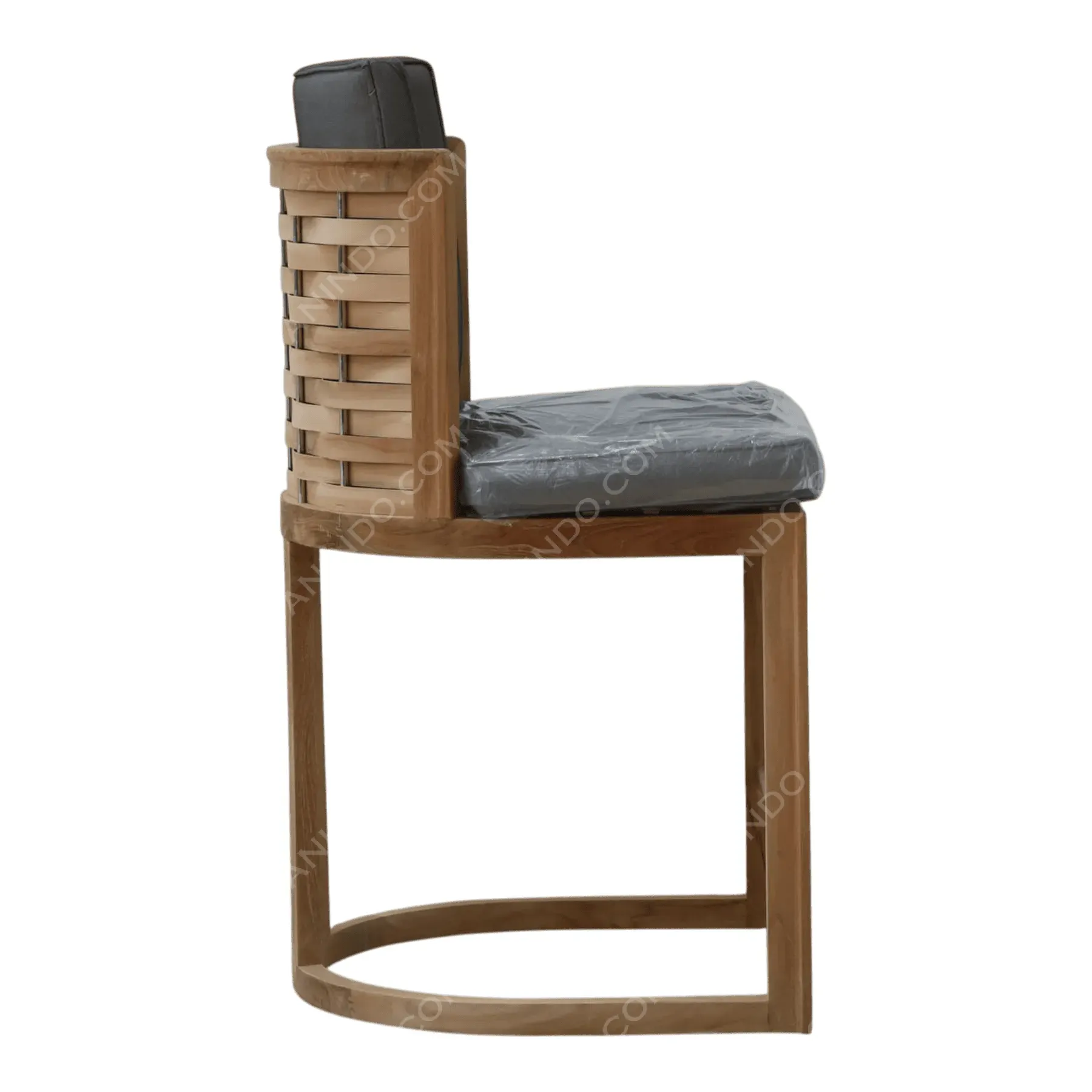 Kyoto Woven Teak Counter Stool - Image 4