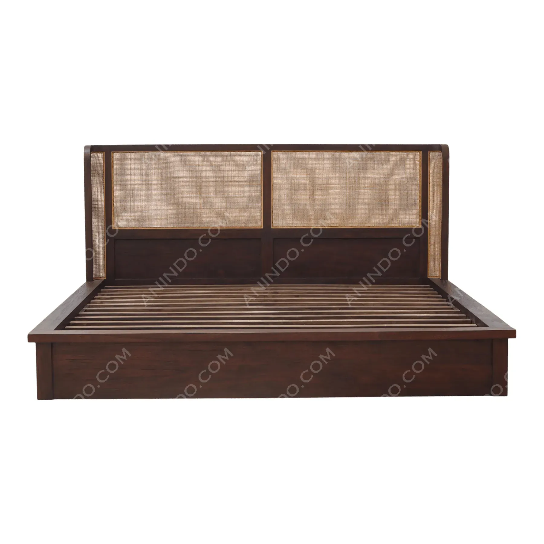 Woven Headboard Platform Bed