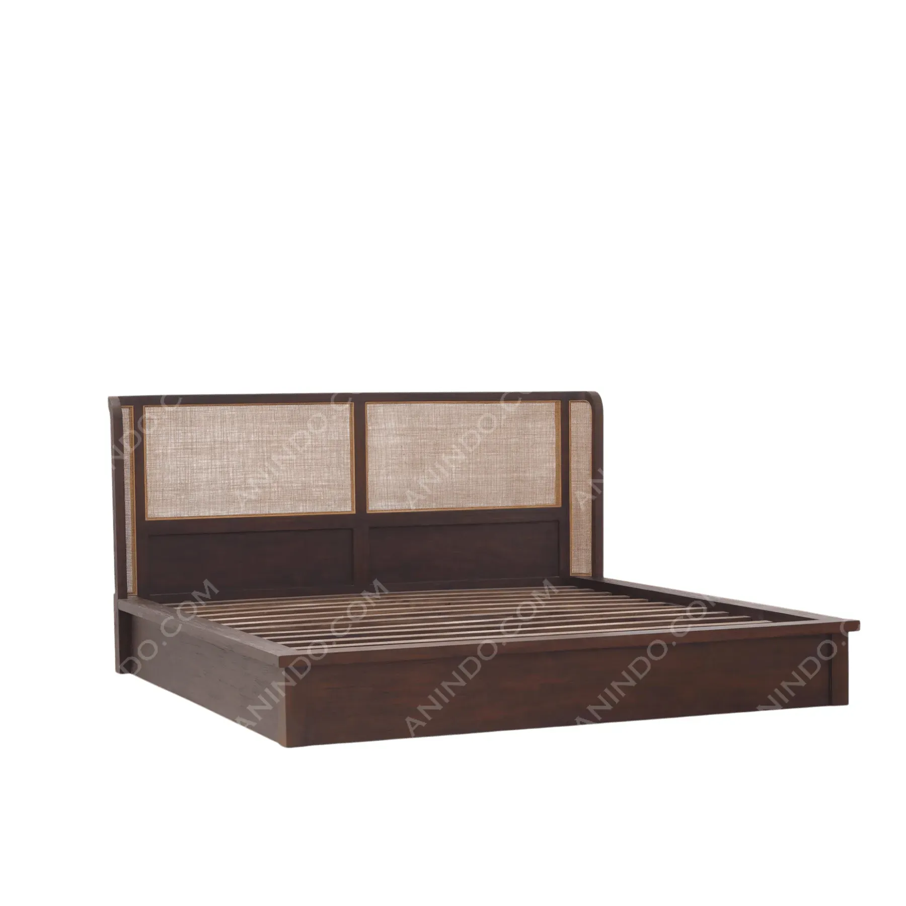 Woven Headboard Platform Bed - Image 7
