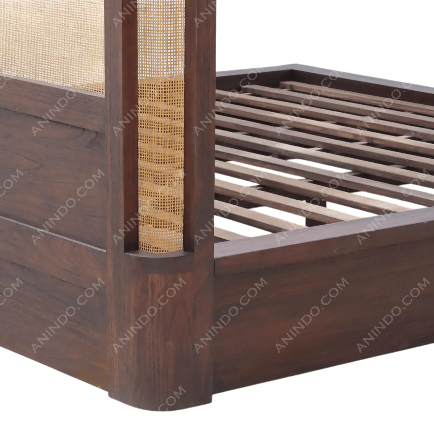 Woven Headboard Platform Bed - Image 11