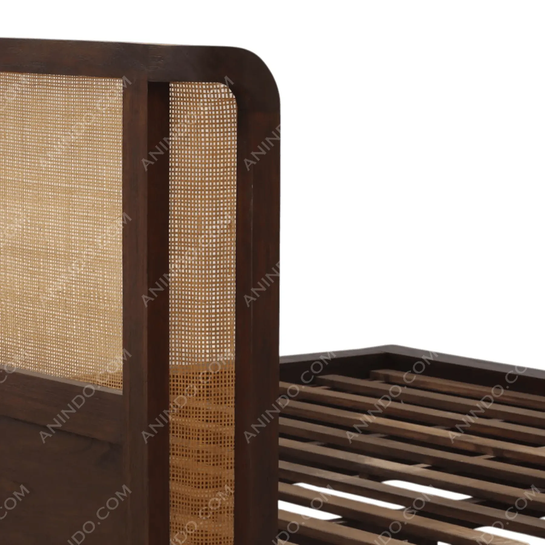 Woven Headboard Platform Bed - Image 12