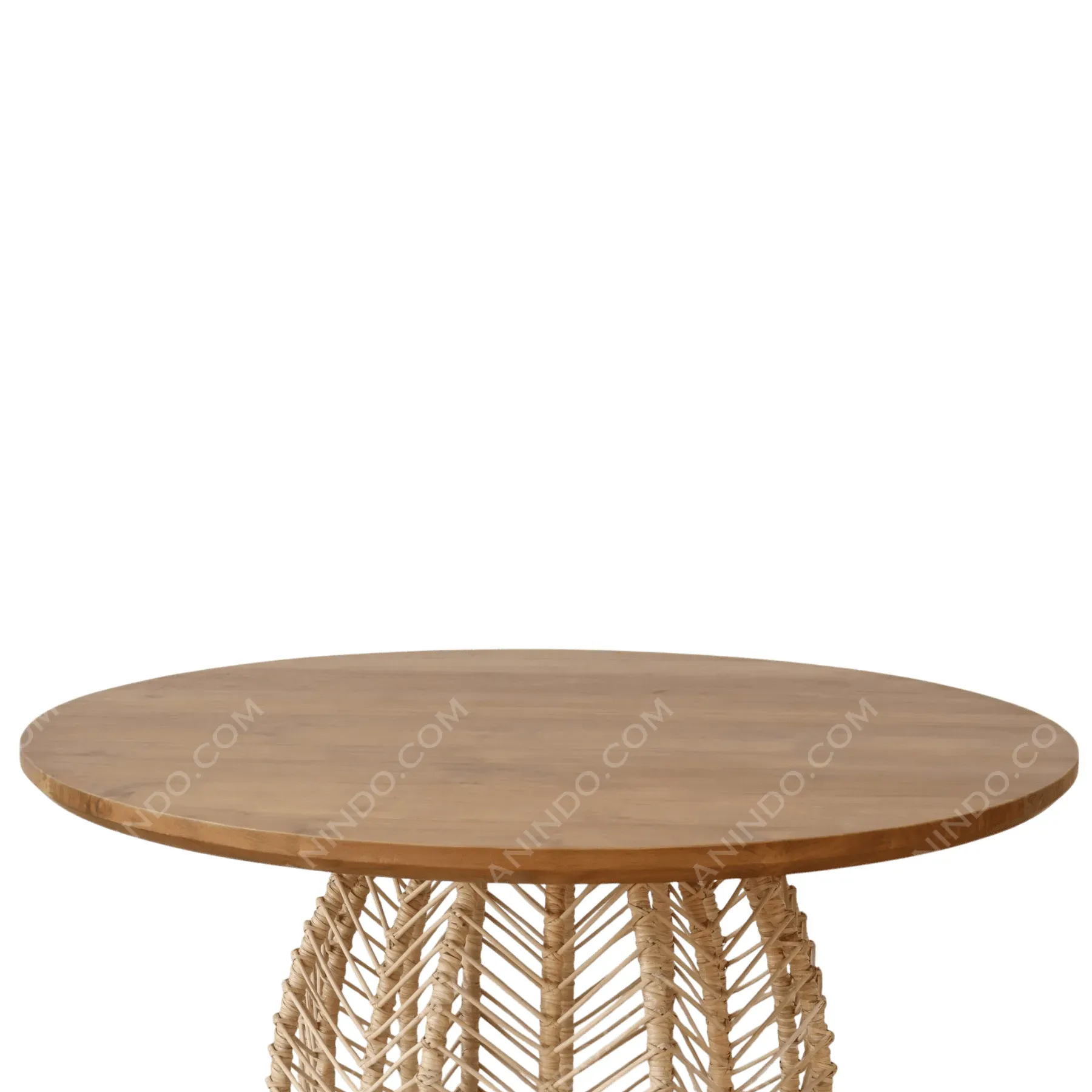 Chevron Weave Side Table - Image 2
