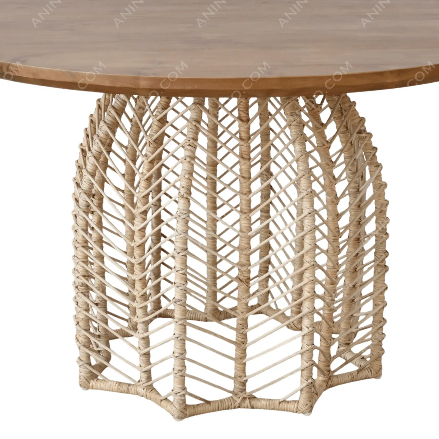 Chevron Weave Side Table - Image 3
