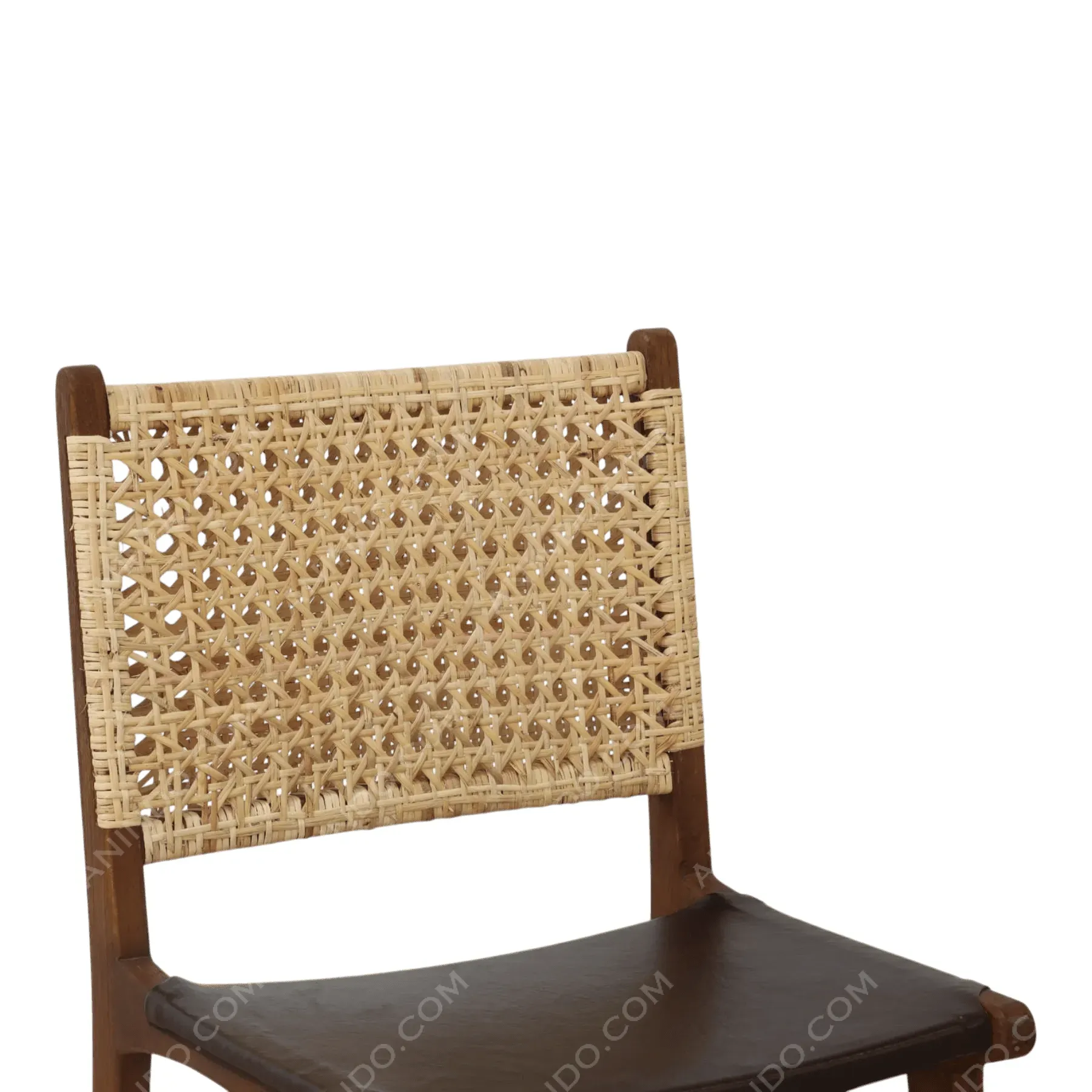 Heritage Cane and Leather Dining Chair - Image 3