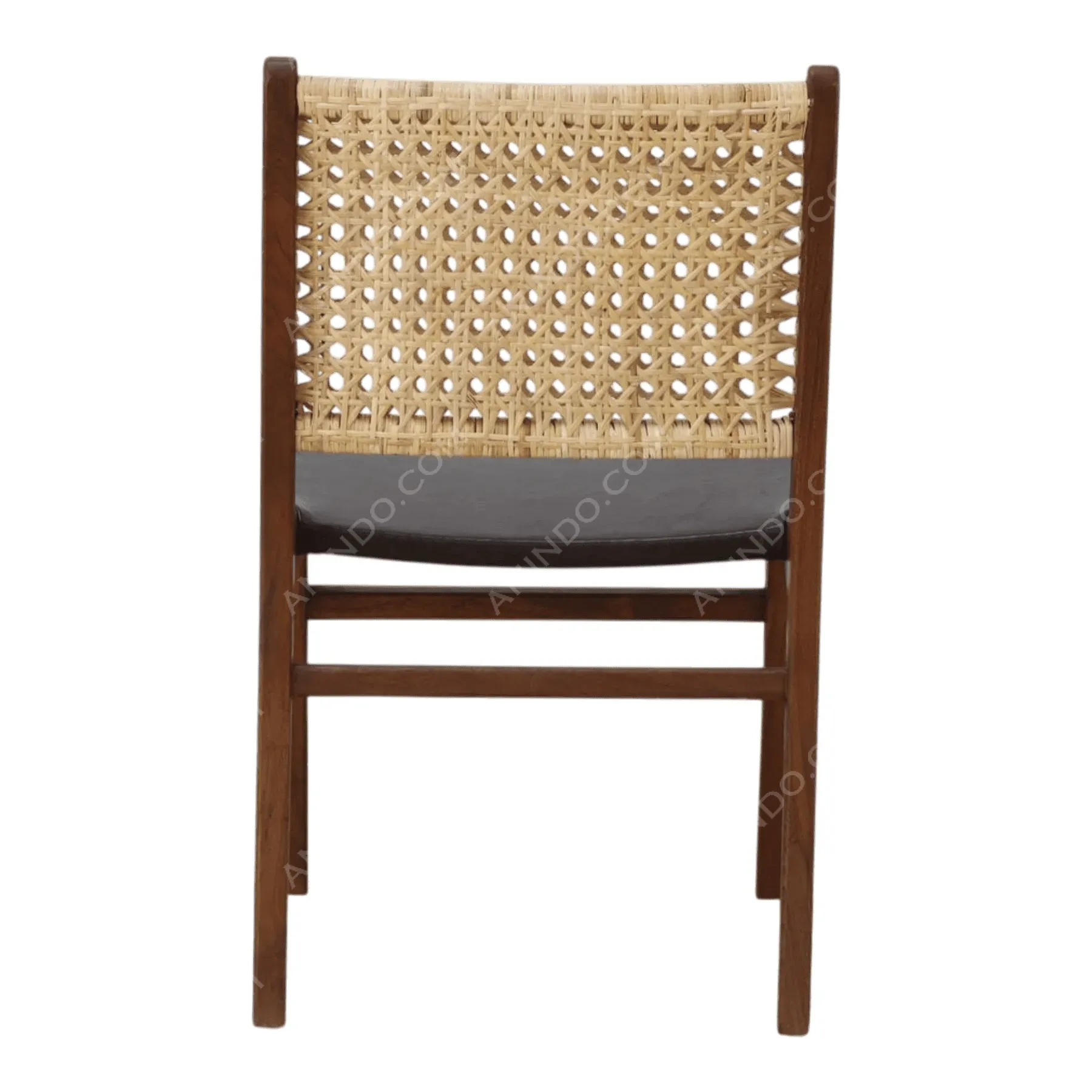 Heritage Cane and Leather Dining Chair - Image 7