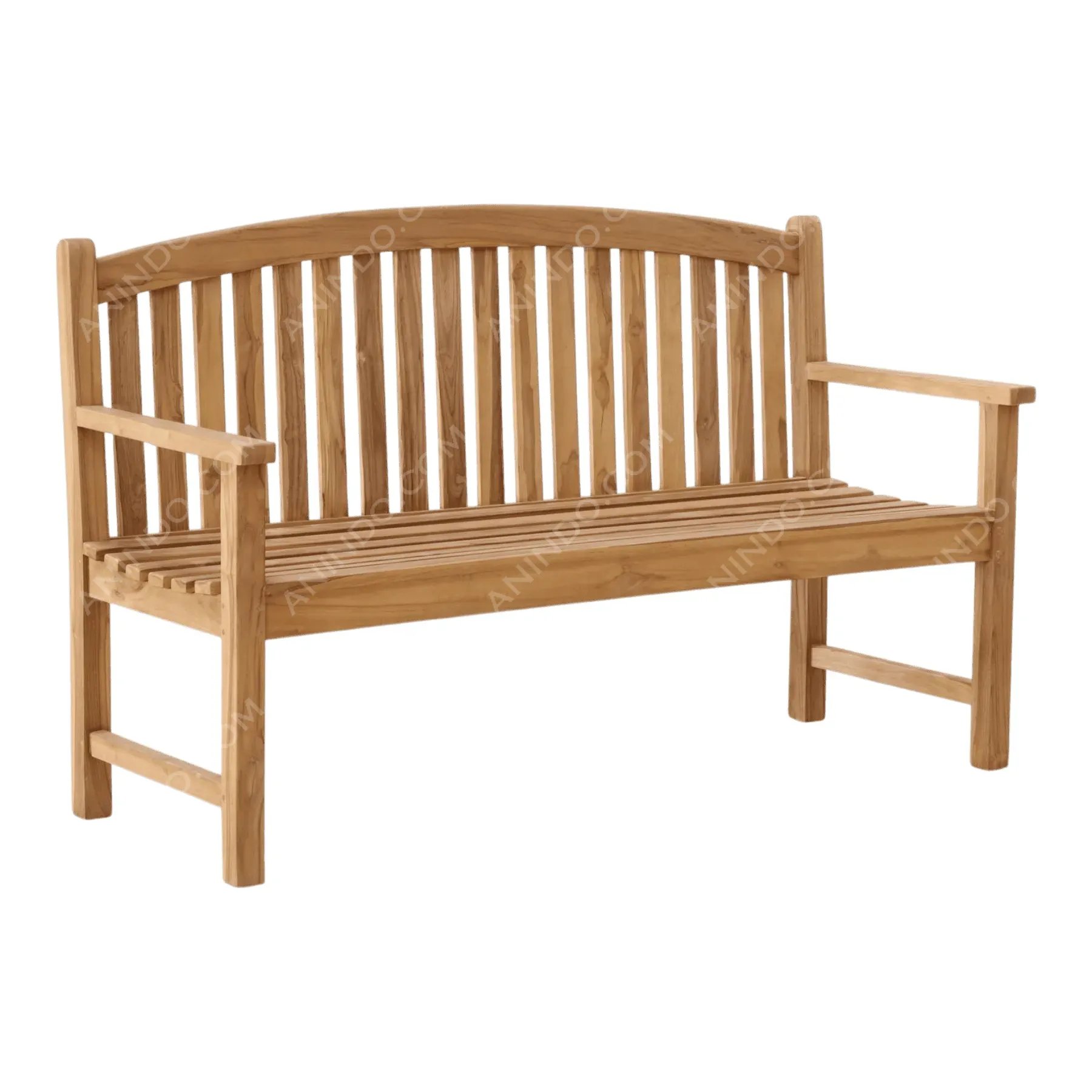 Arched Slatted Garden Bench - Image 2