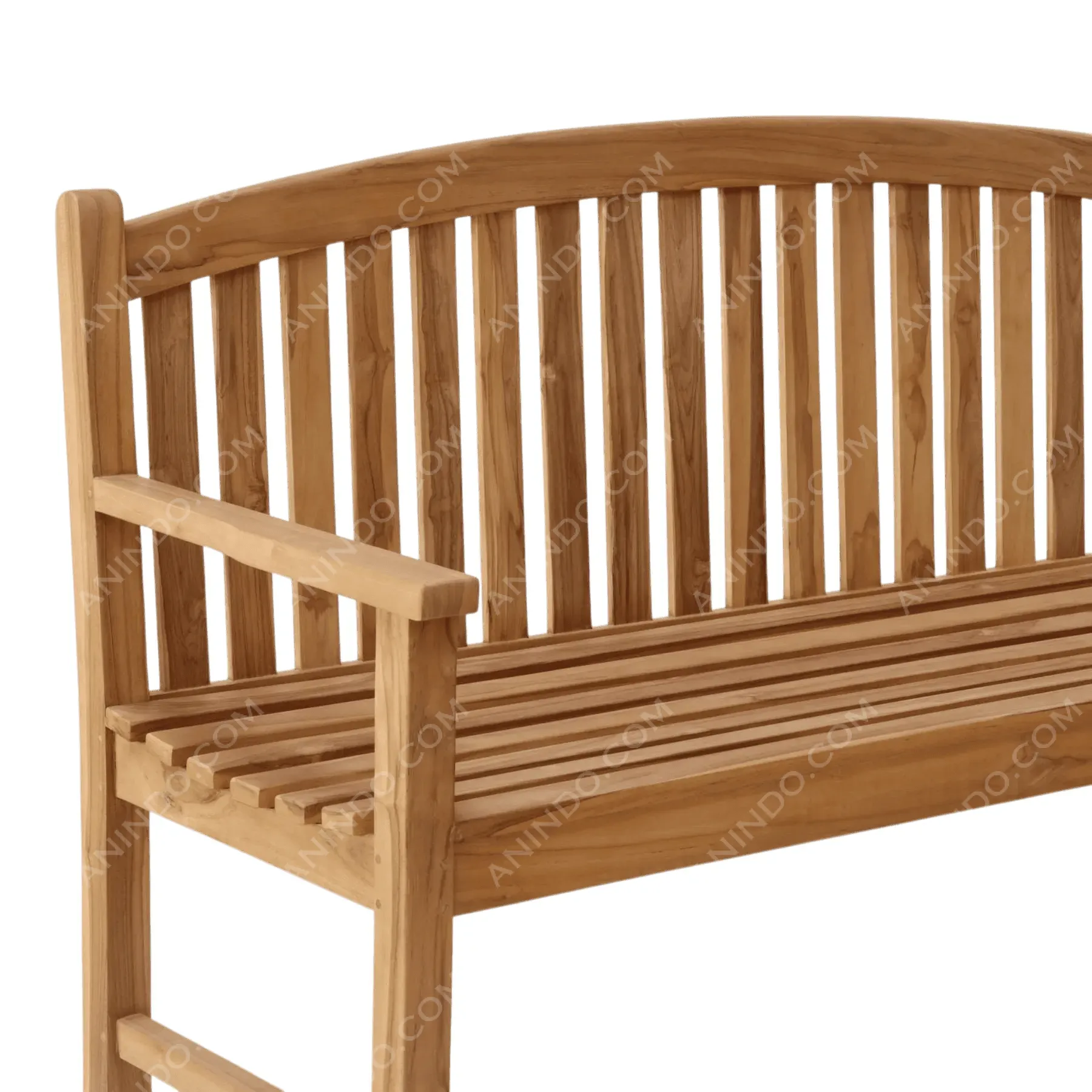 Arched Slatted Garden Bench - Image 3