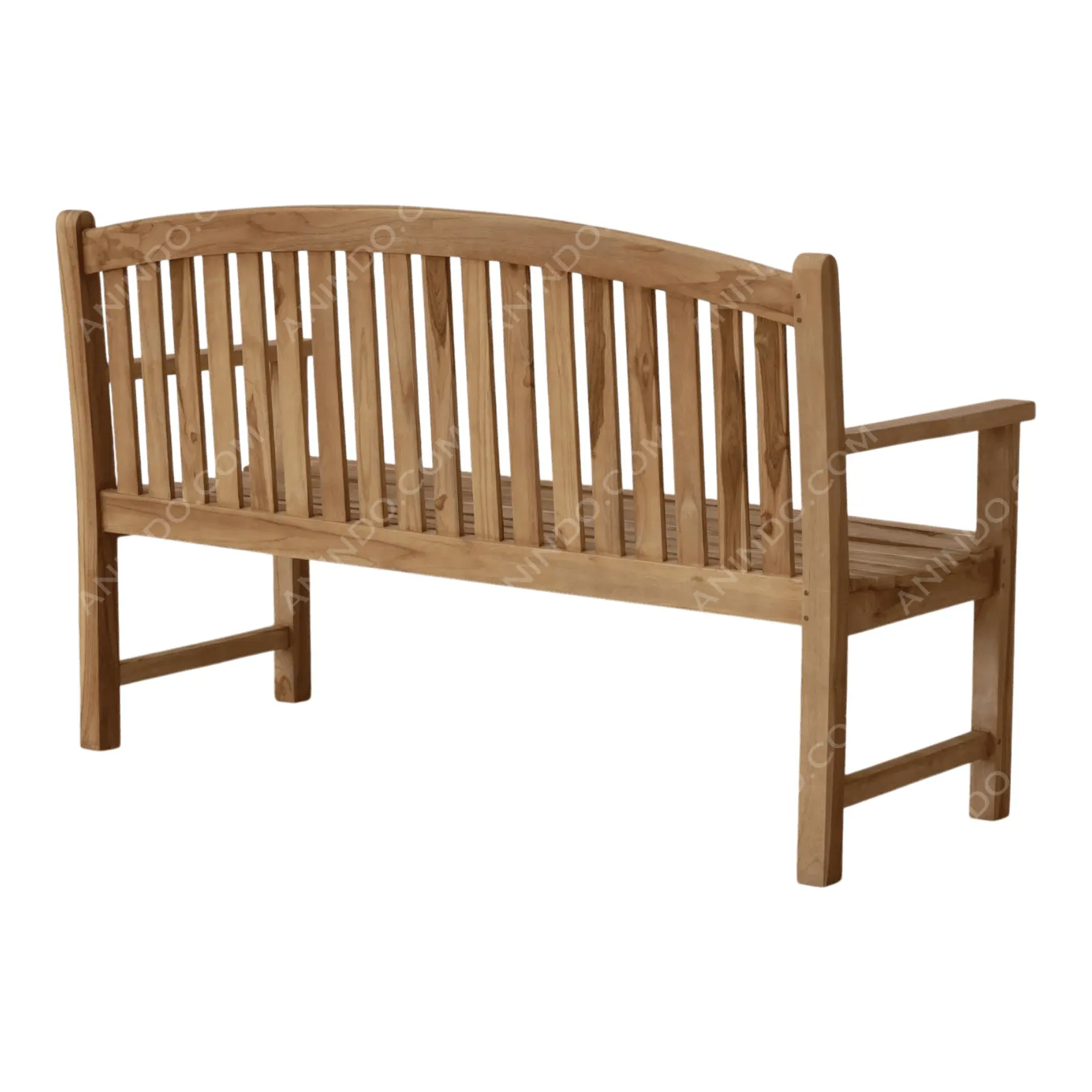 Arched Slatted Garden Bench - Image 5