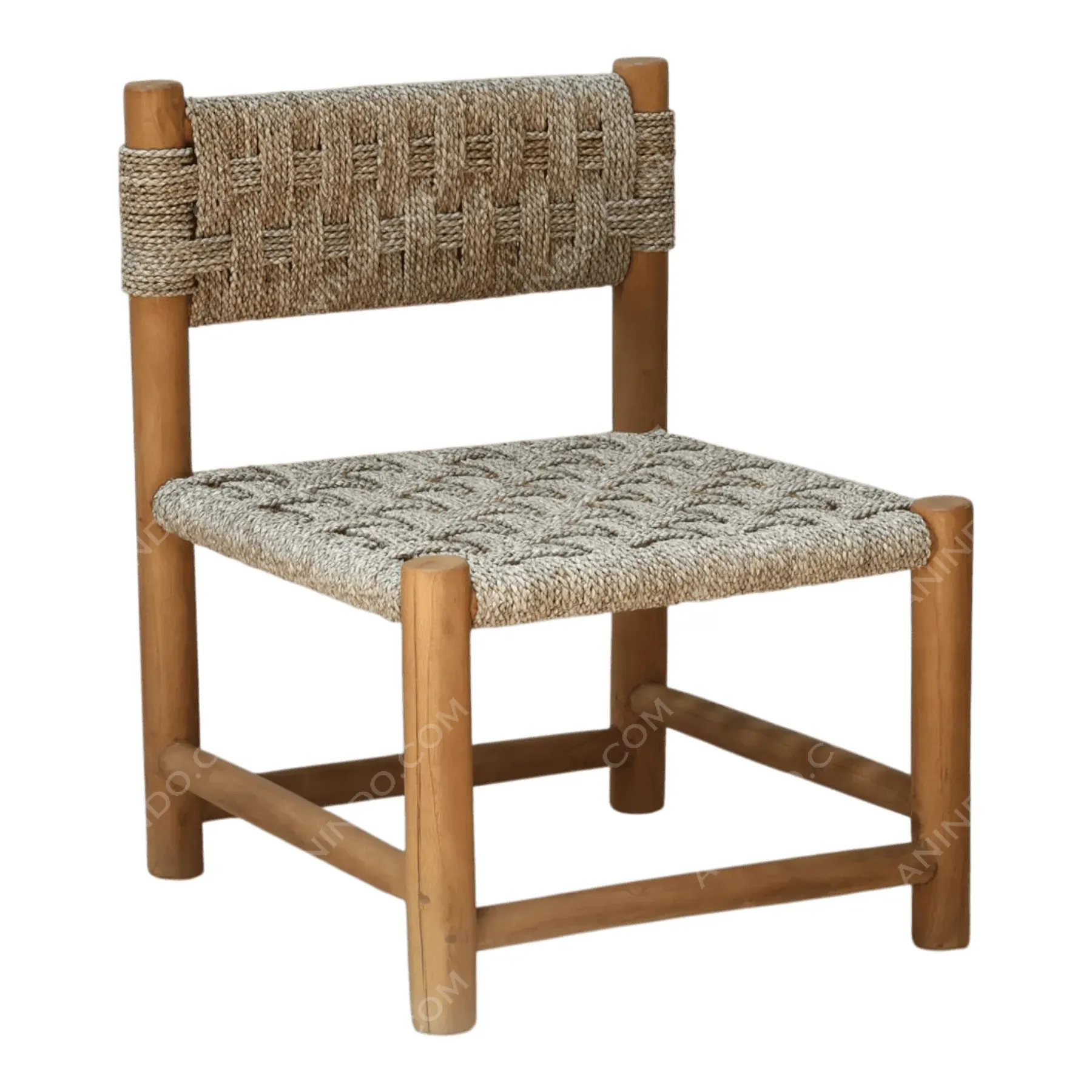 Thick-Woven Jute Dining Chair - Image 2