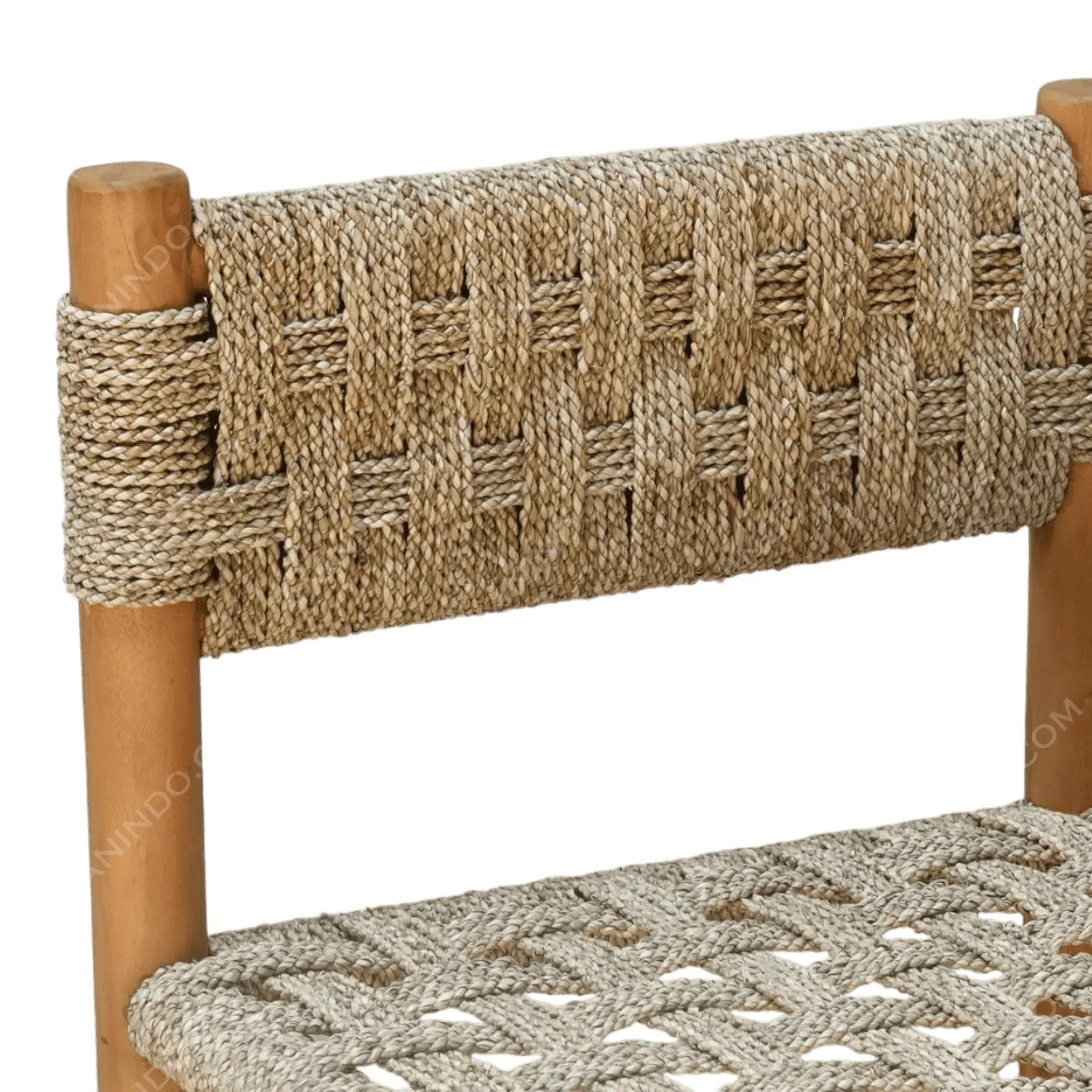 Thick-Woven Jute Dining Chair - Image 3