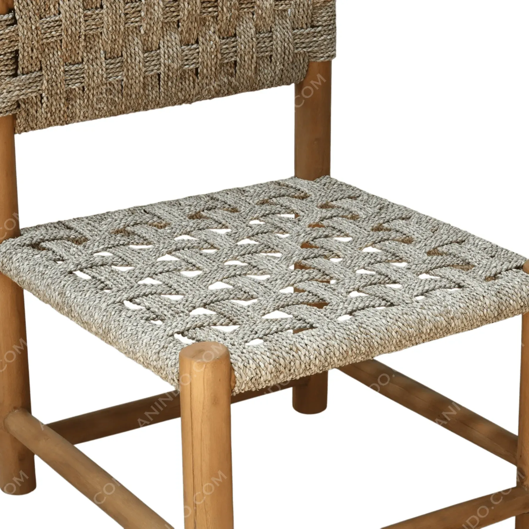 Thick-Woven Jute Dining Chair - Image 4