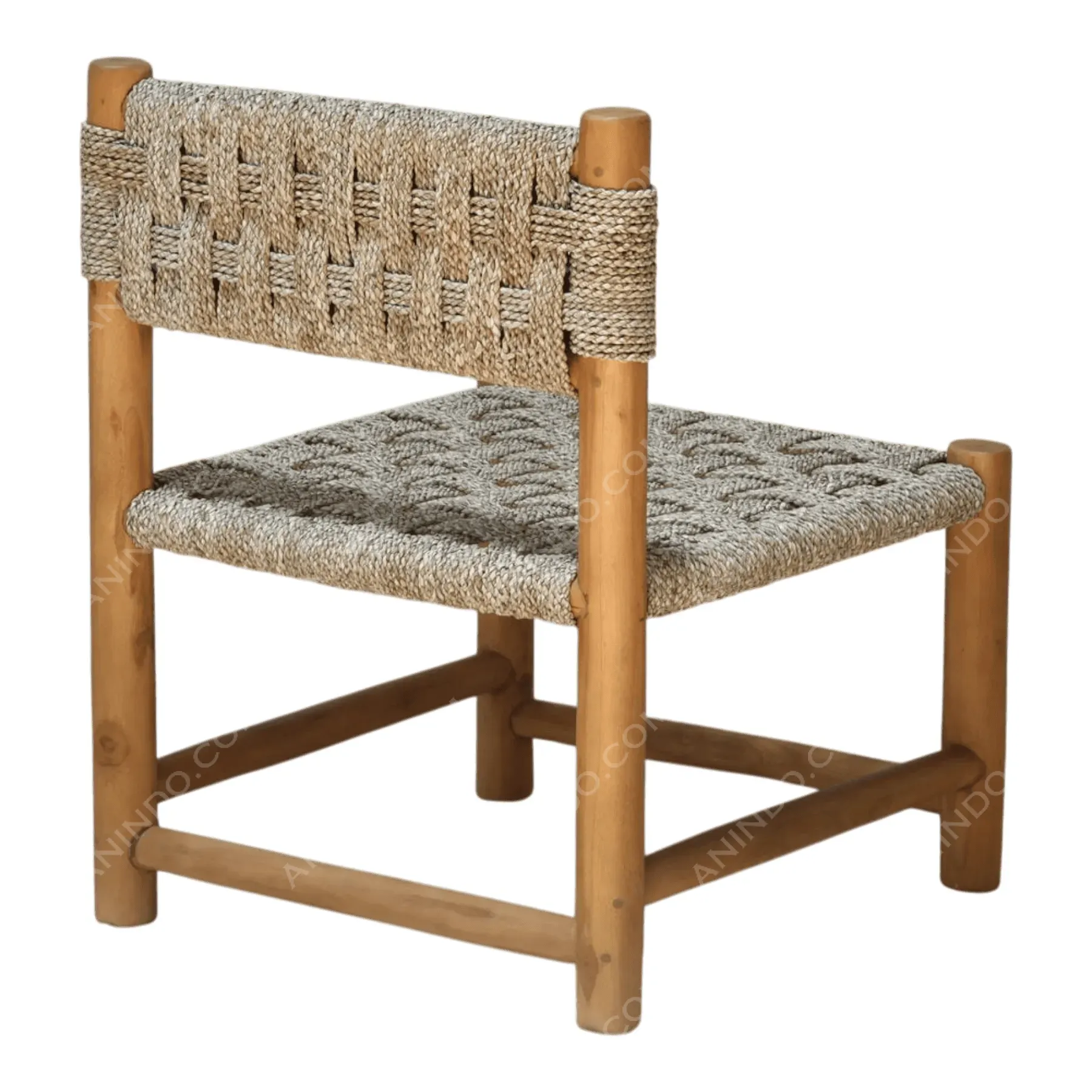 Thick-Woven Jute Dining Chair - Image 6