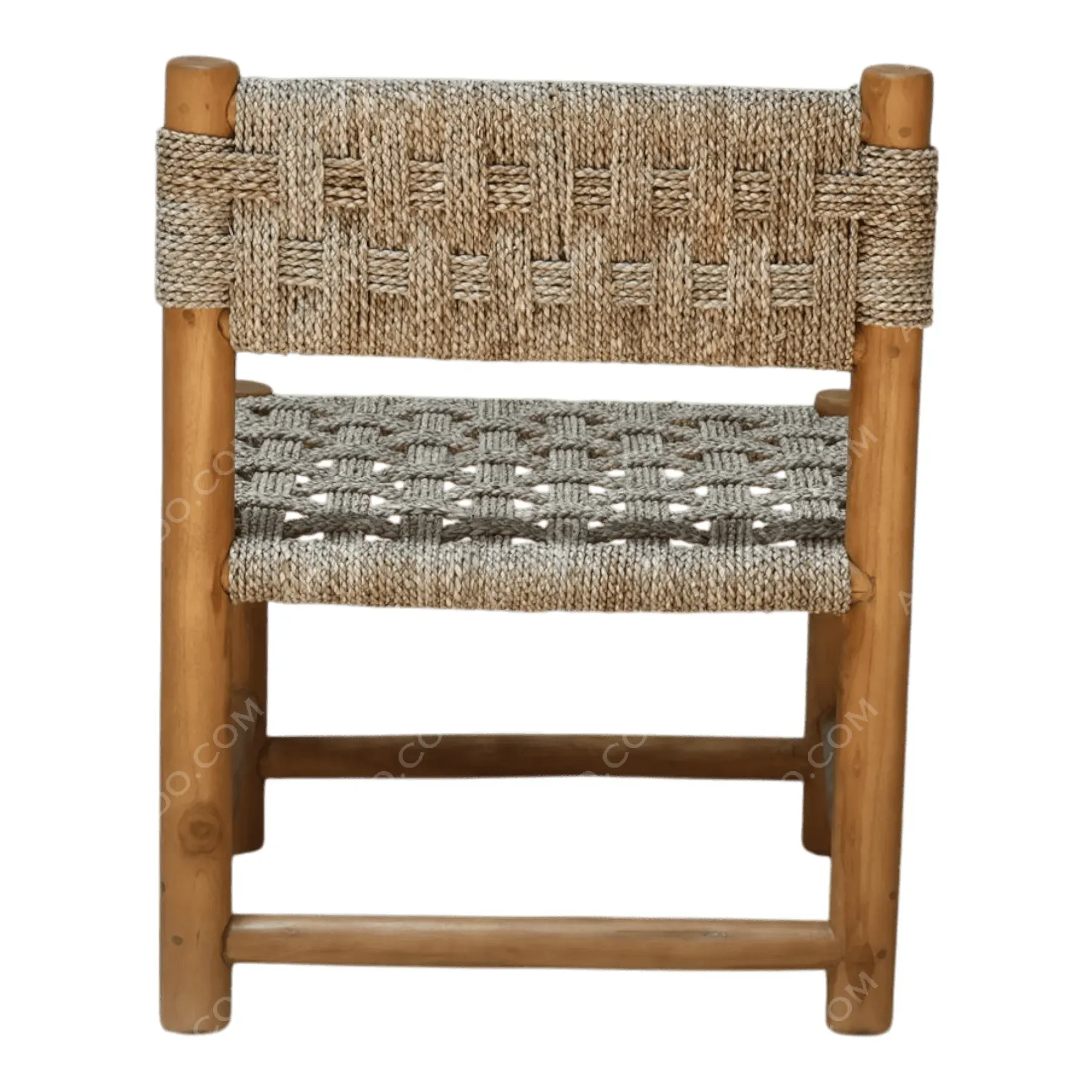 Thick-Woven Jute Dining Chair - Image 7