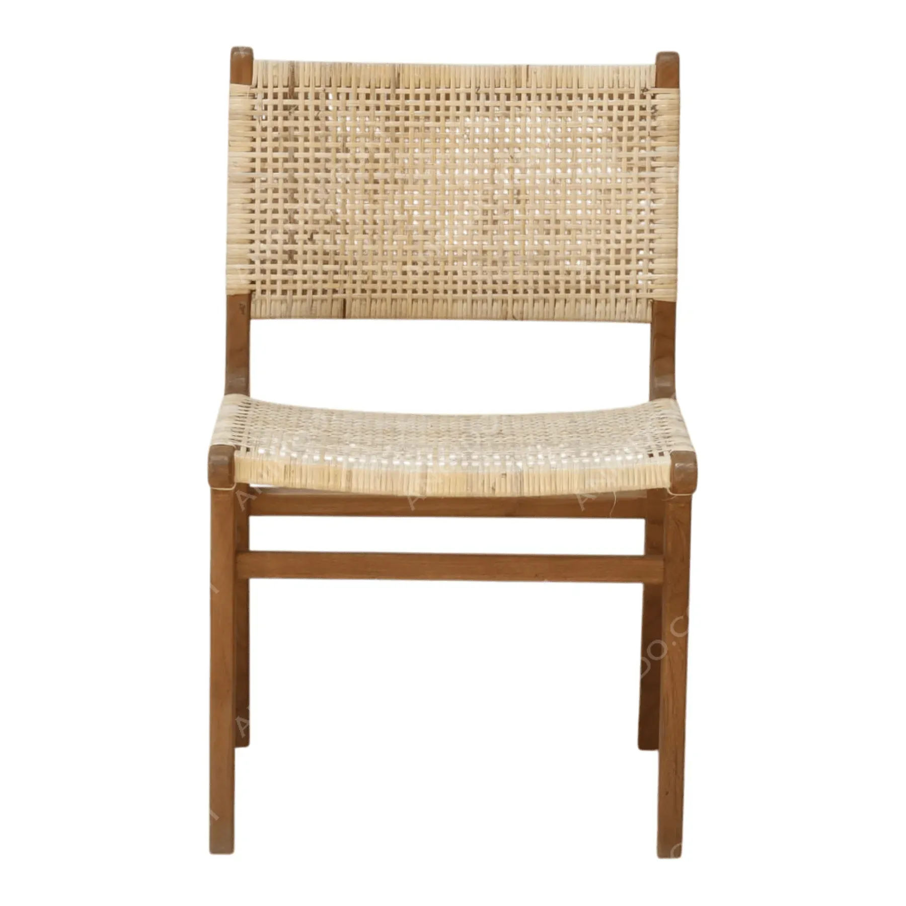 Woven Cane Plank Dining Chair