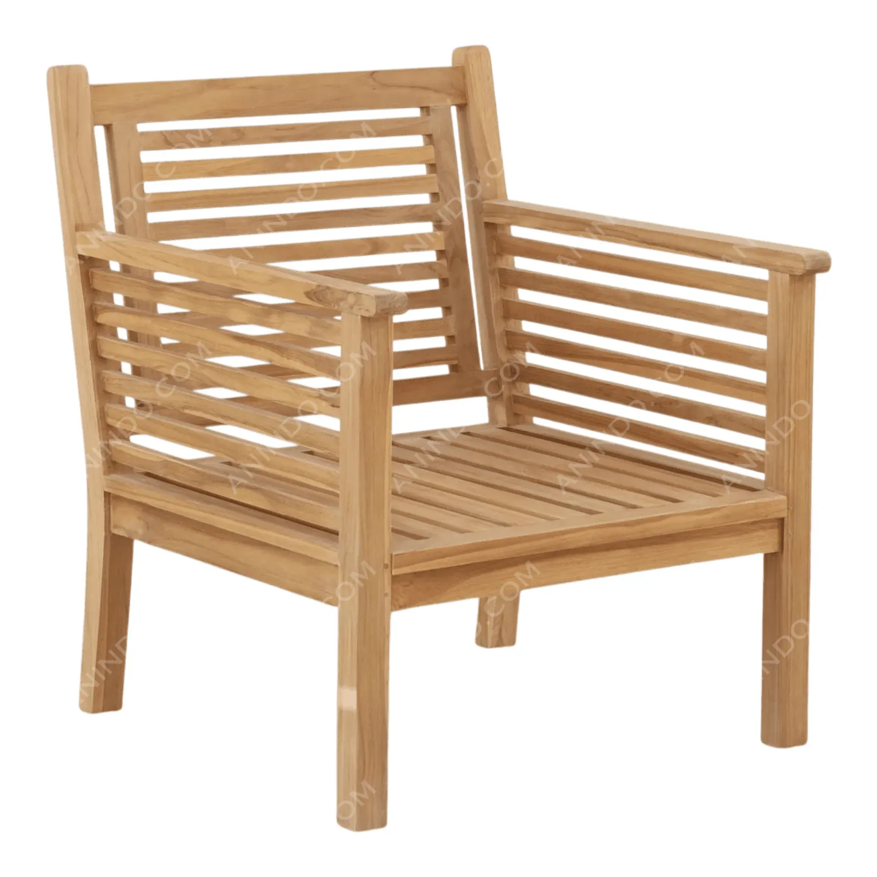 Slatted Club Armchair (Outdoor) - Image 2