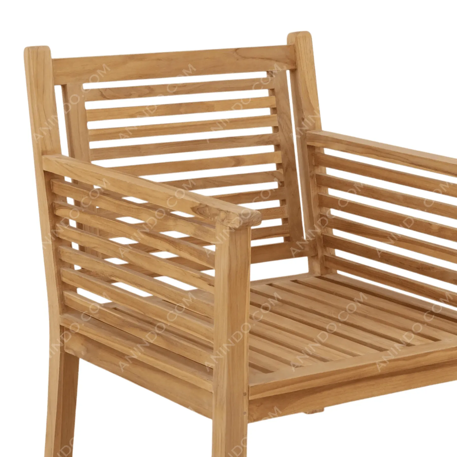 Slatted Club Armchair (Outdoor) - Image 3