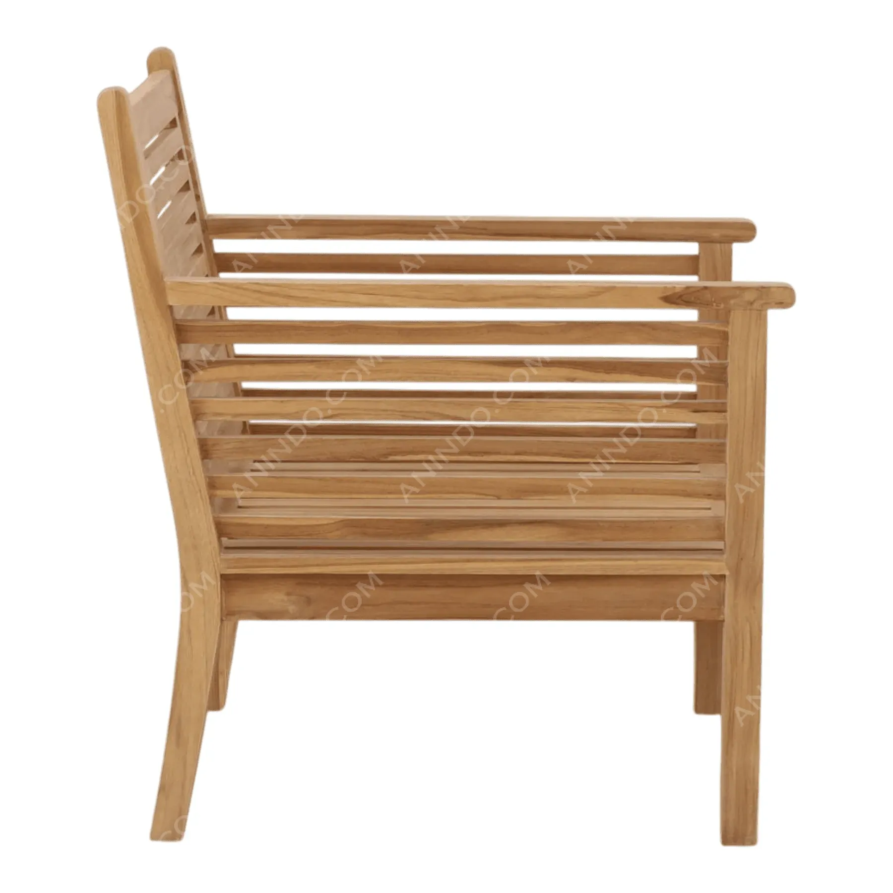 Slatted Club Armchair (Outdoor) - Image 4
