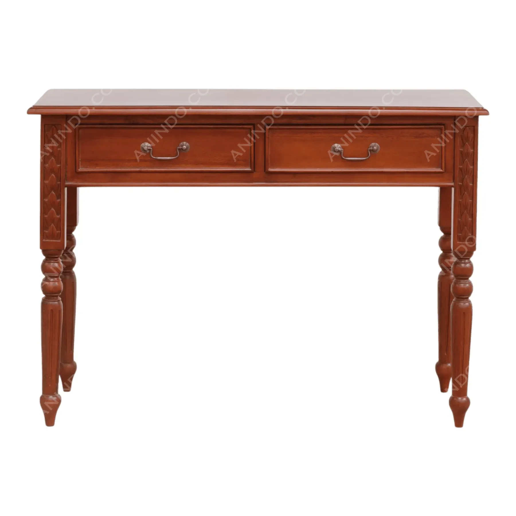 Carved Turned-Leg Console