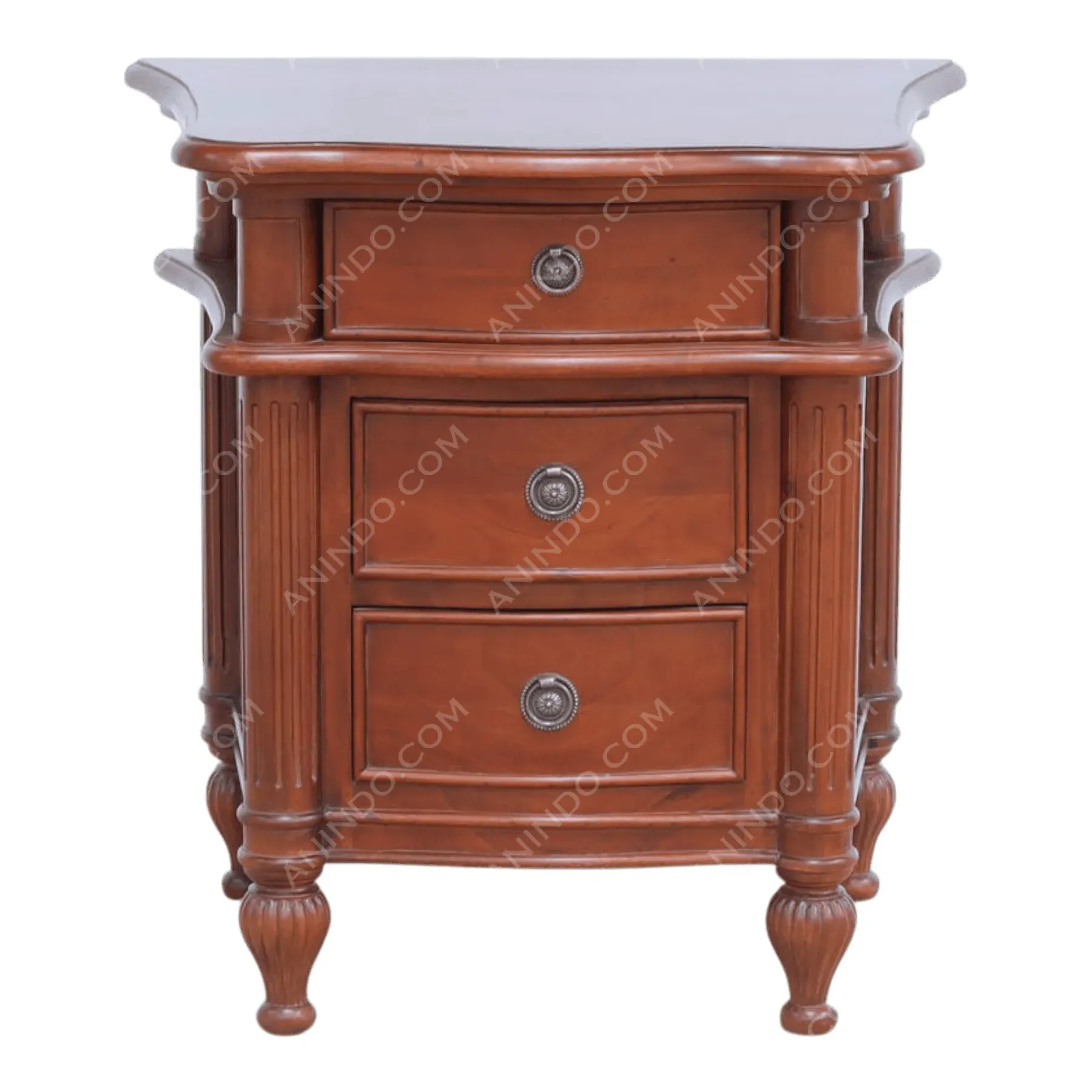 Fluted Column Nightstand