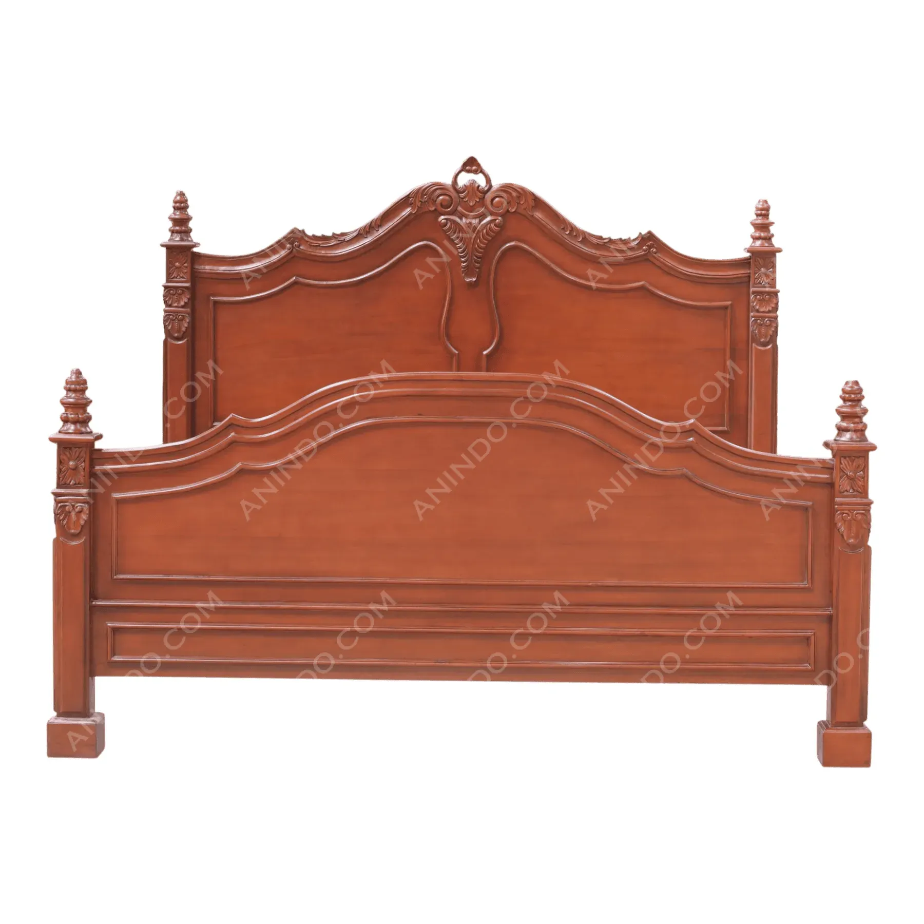 Victorian Scrolled Sleigh Bed