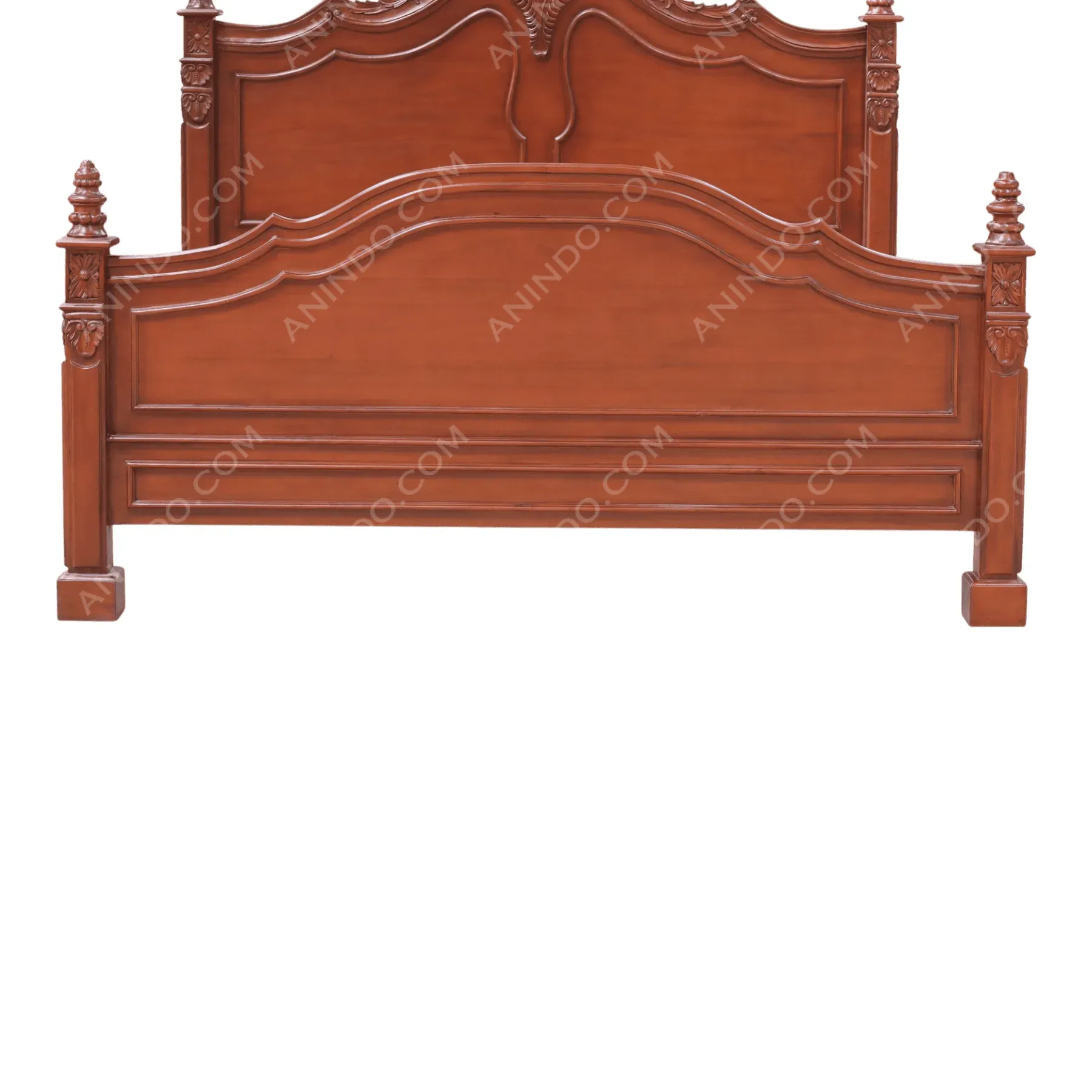 Victorian Scrolled Sleigh Bed - Image 3