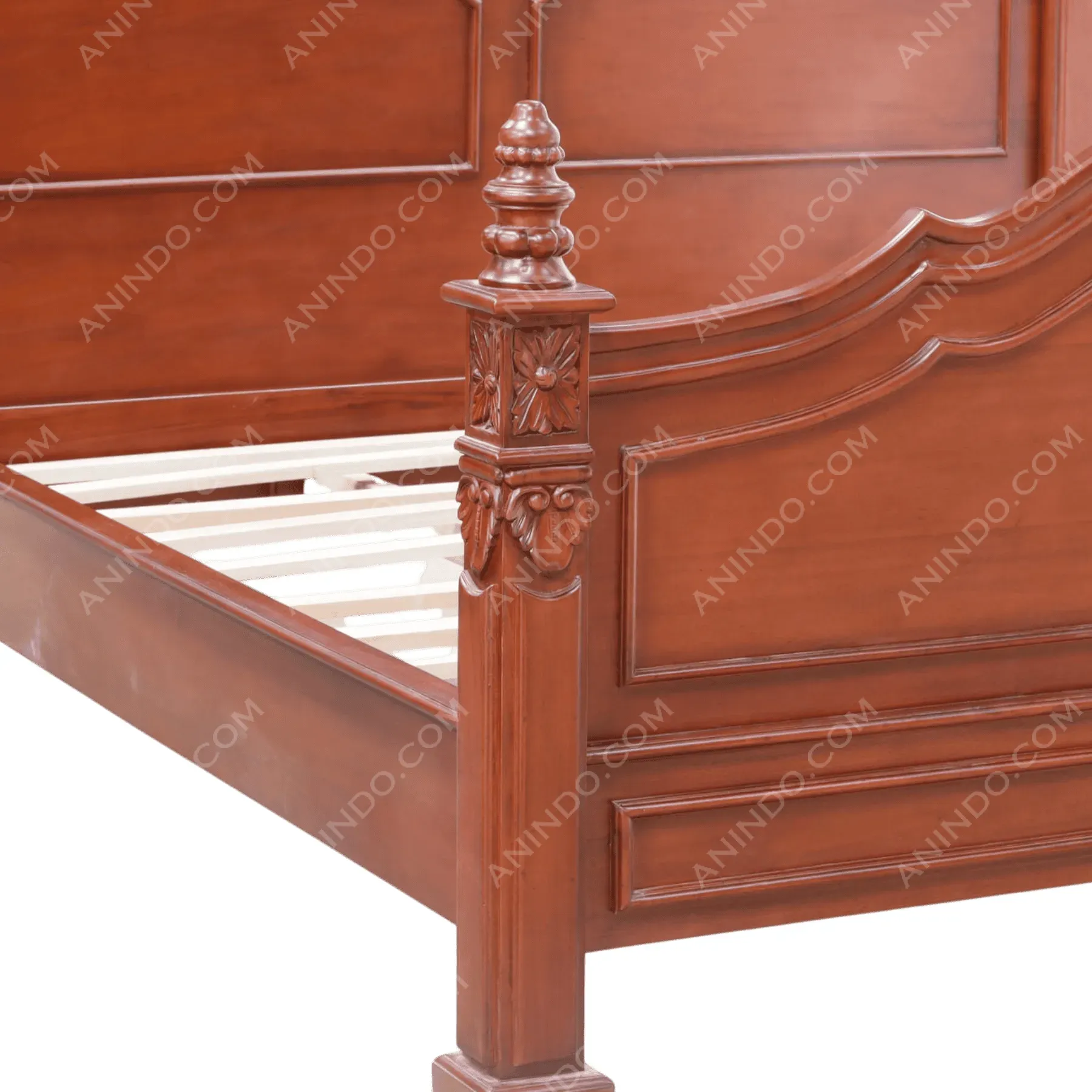 Victorian Scrolled Sleigh Bed - Image 6