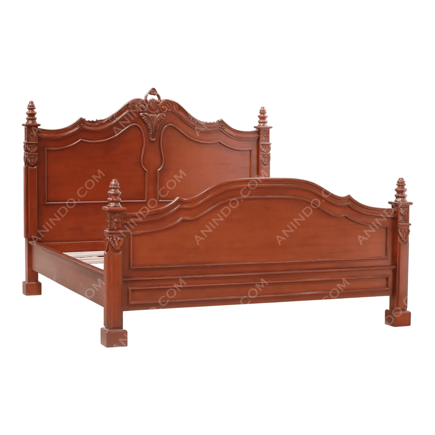 Victorian Scrolled Sleigh Bed - Image 7